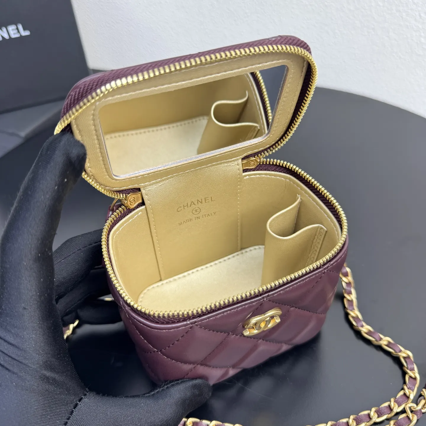 Chanel Red Chain Bag