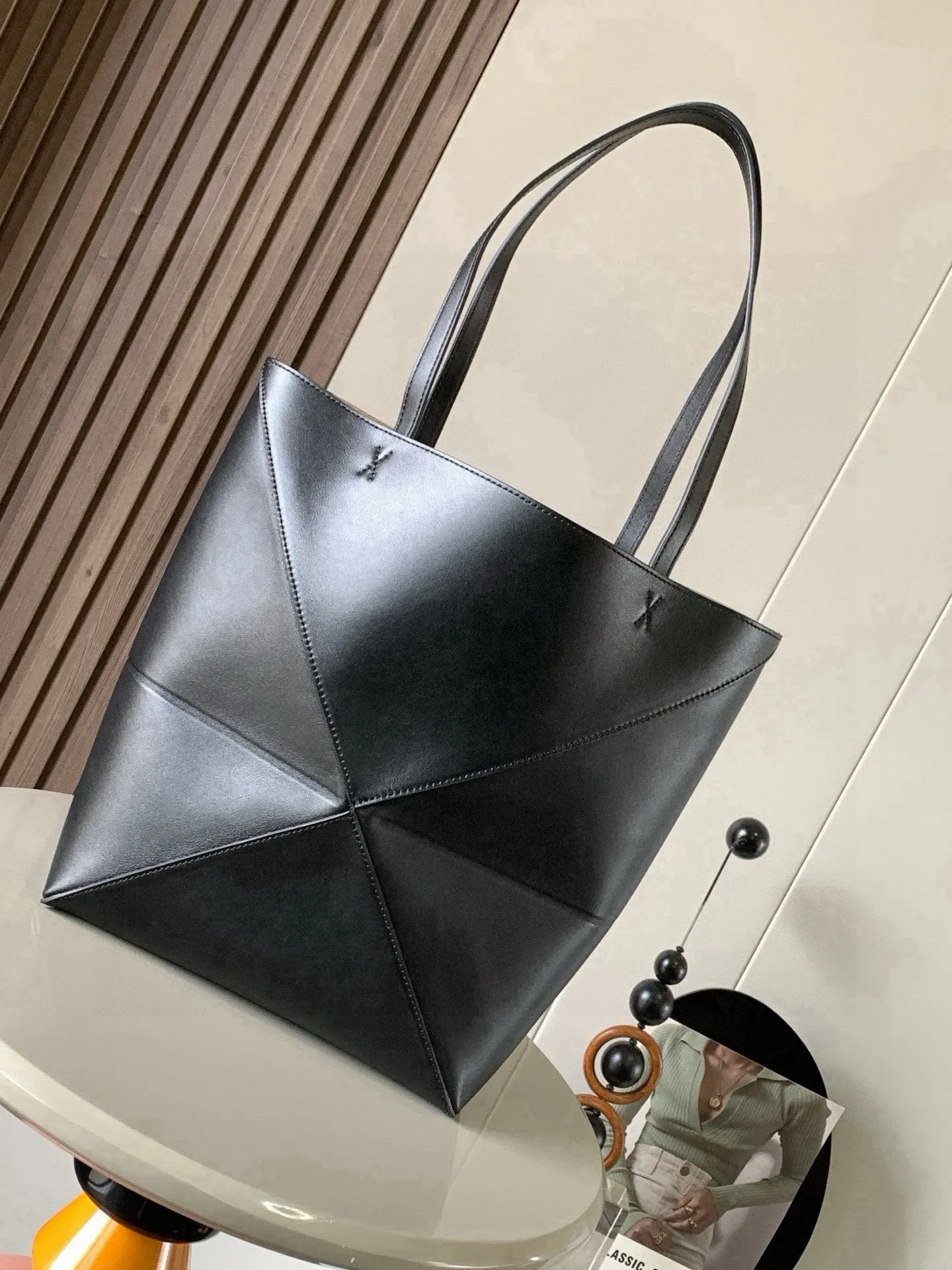 Puzzle 黑色 牛皮 行李箱 旅行拉杆款 輕便出行款