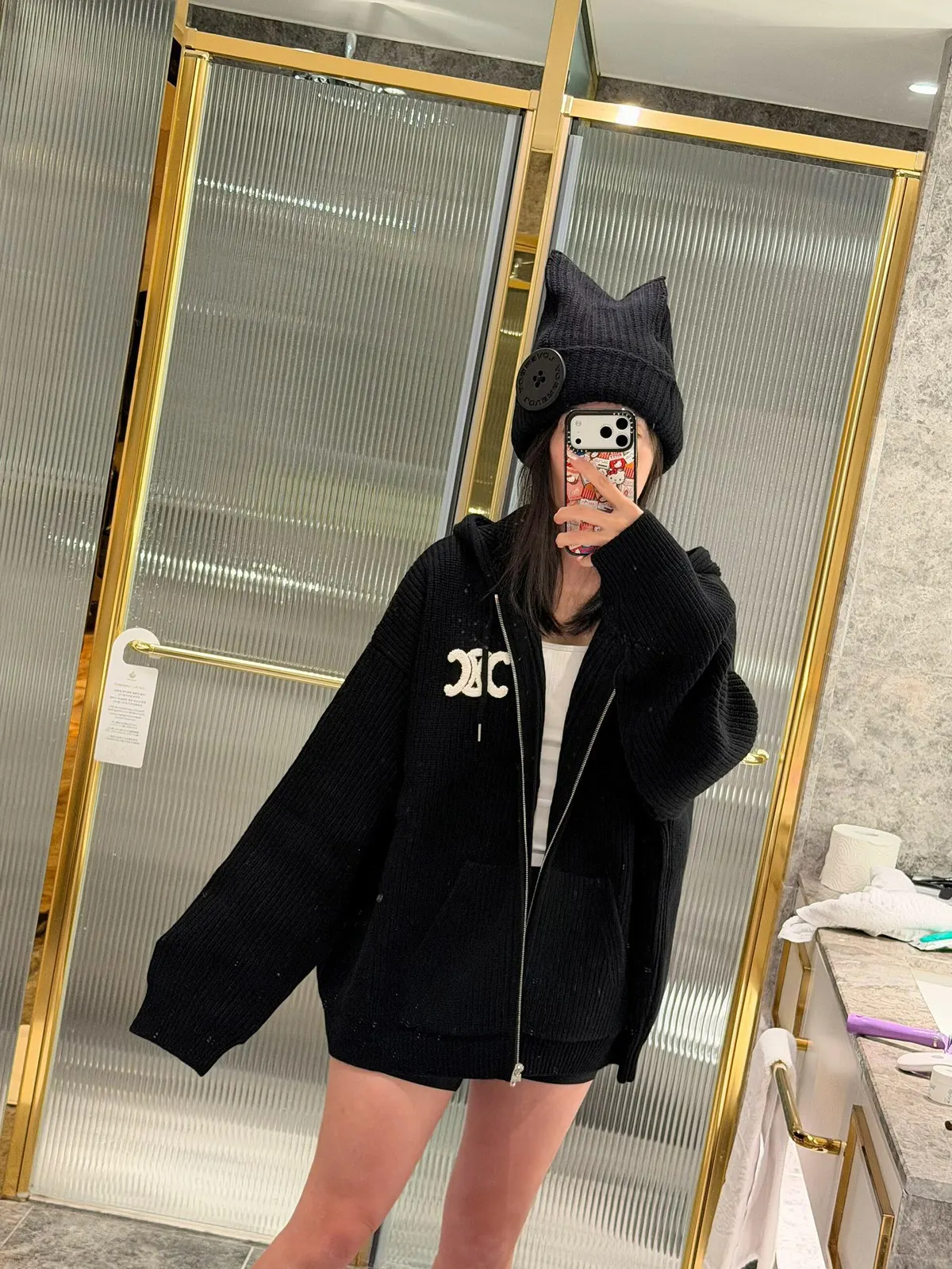 Celine Black Embroidery Wool Jacket Commuter Casual Style Image 8 Celine Black Embroidery Wool Jacket Commuter Casual Style Image 8