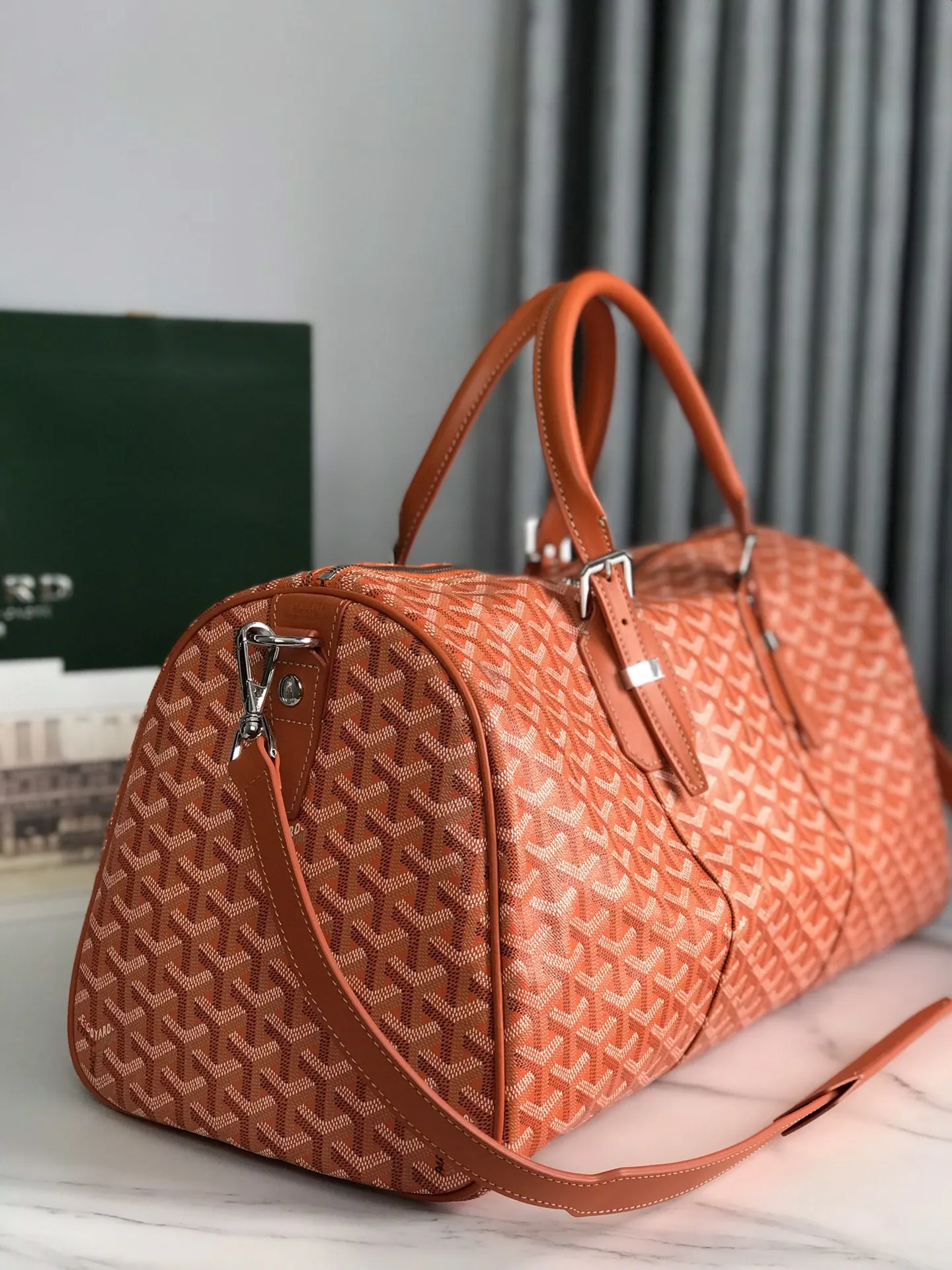 Goyard 深蓝 酒红 小牛皮 旅行包 大容量旅行款