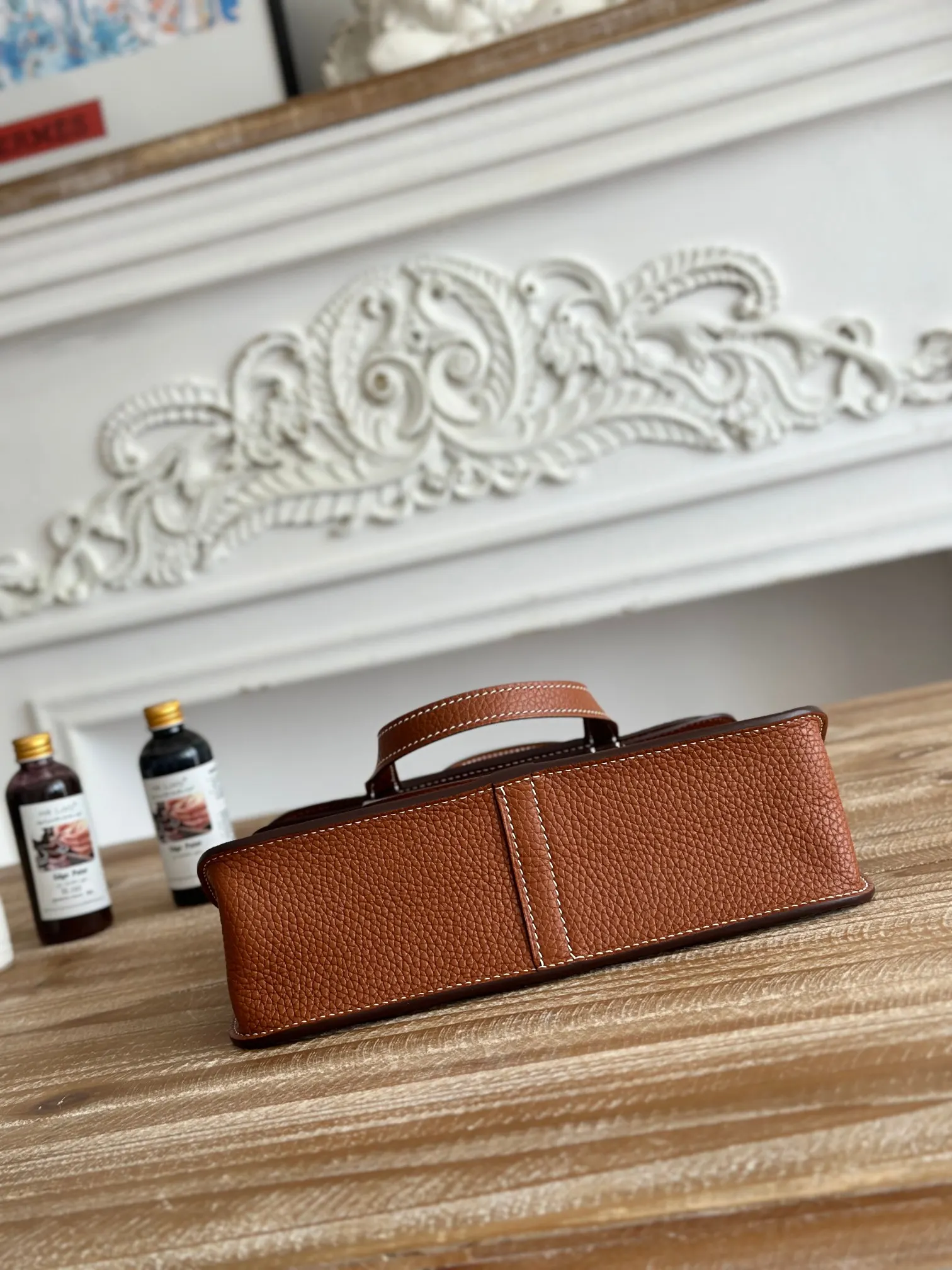 Hermès Halzan 金棕 Togo牛皮 手拿包 25cm 晚宴通勤