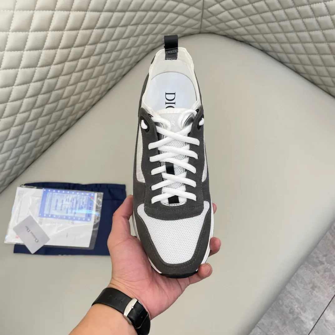 Dior B25 灰白拼色牛皮休闲鞋 休闲