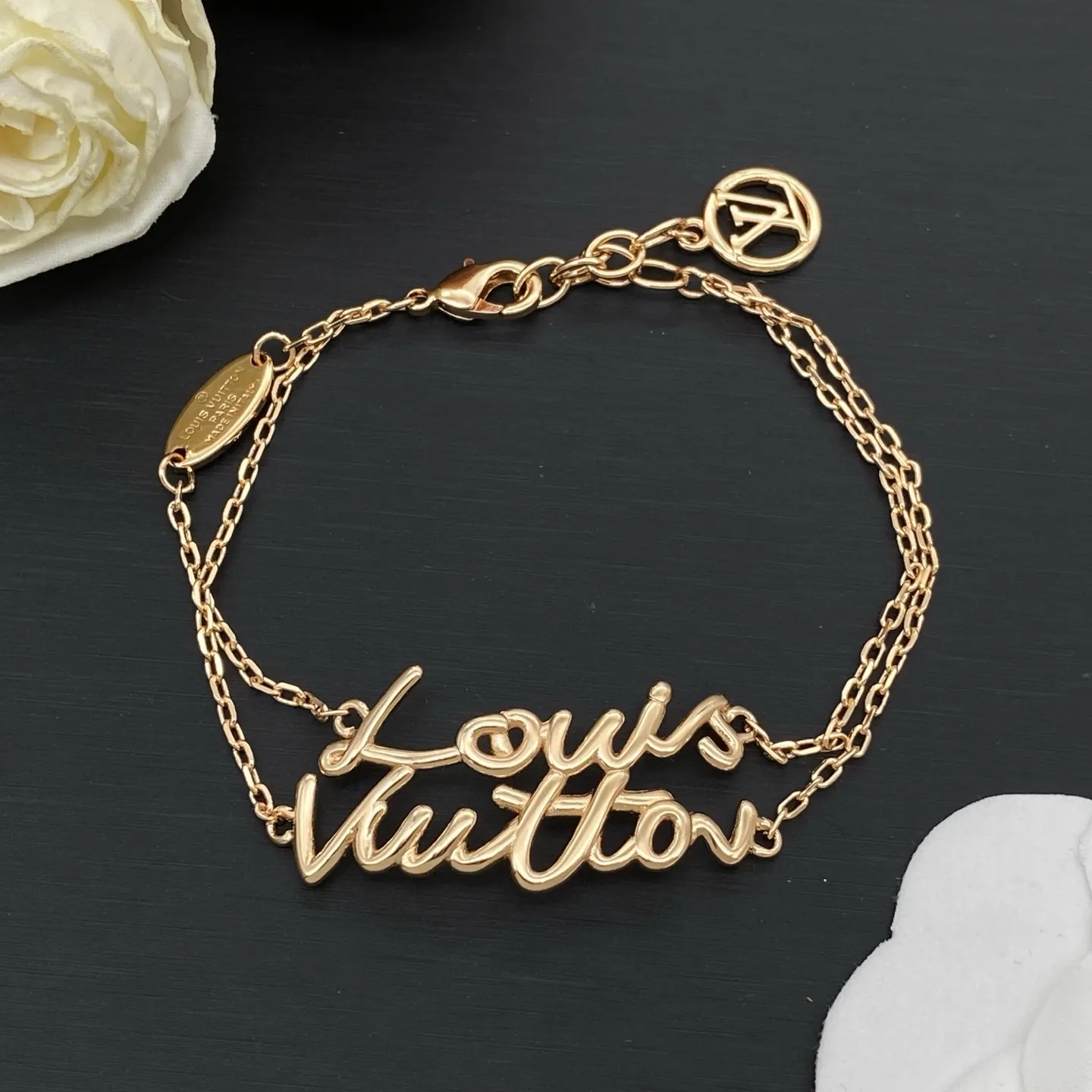 Louis Vuitton 字母 手链 日常叠戴
