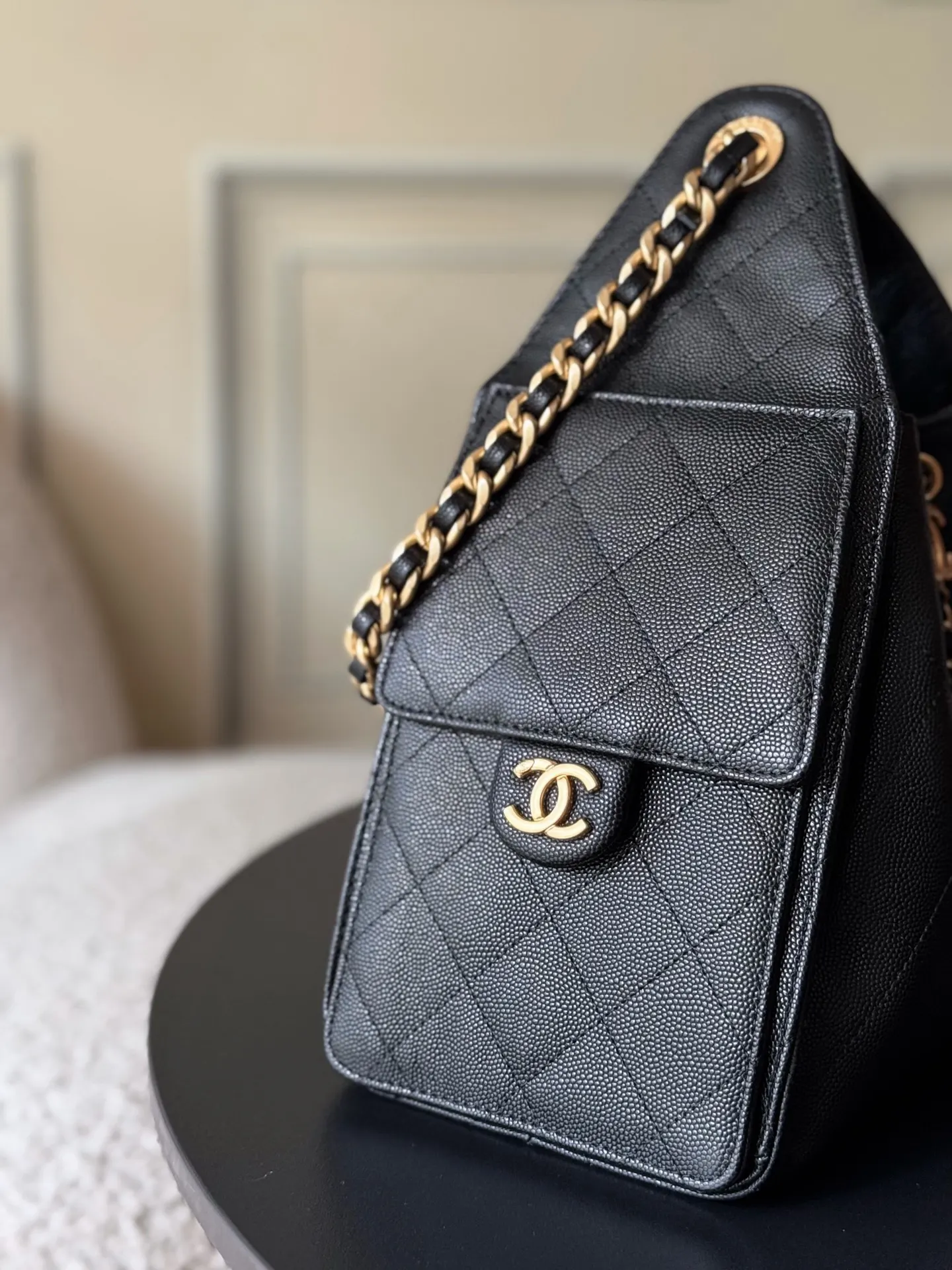 CHANEL Hobo 牛皮 腋下包 复古腋下背款