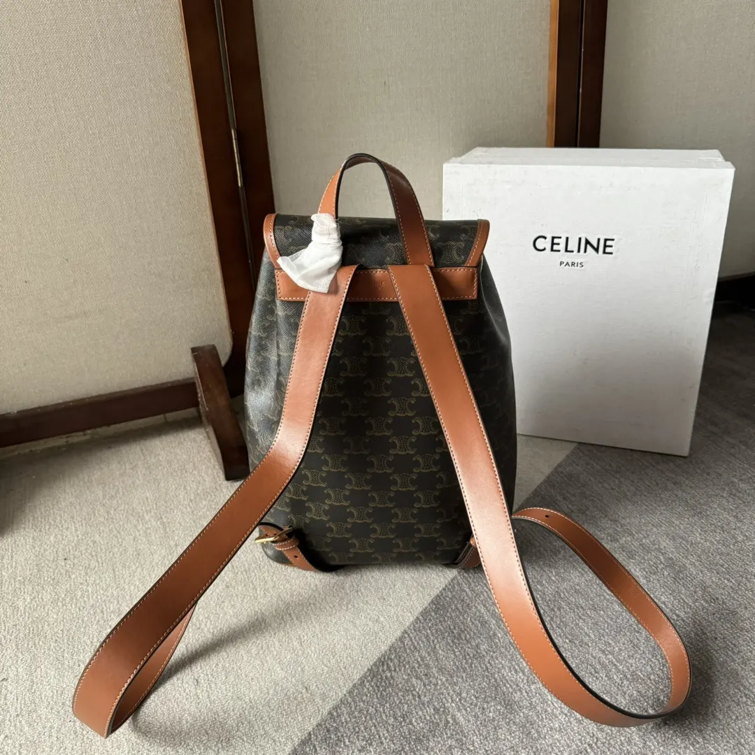 Gold Backpack Leather