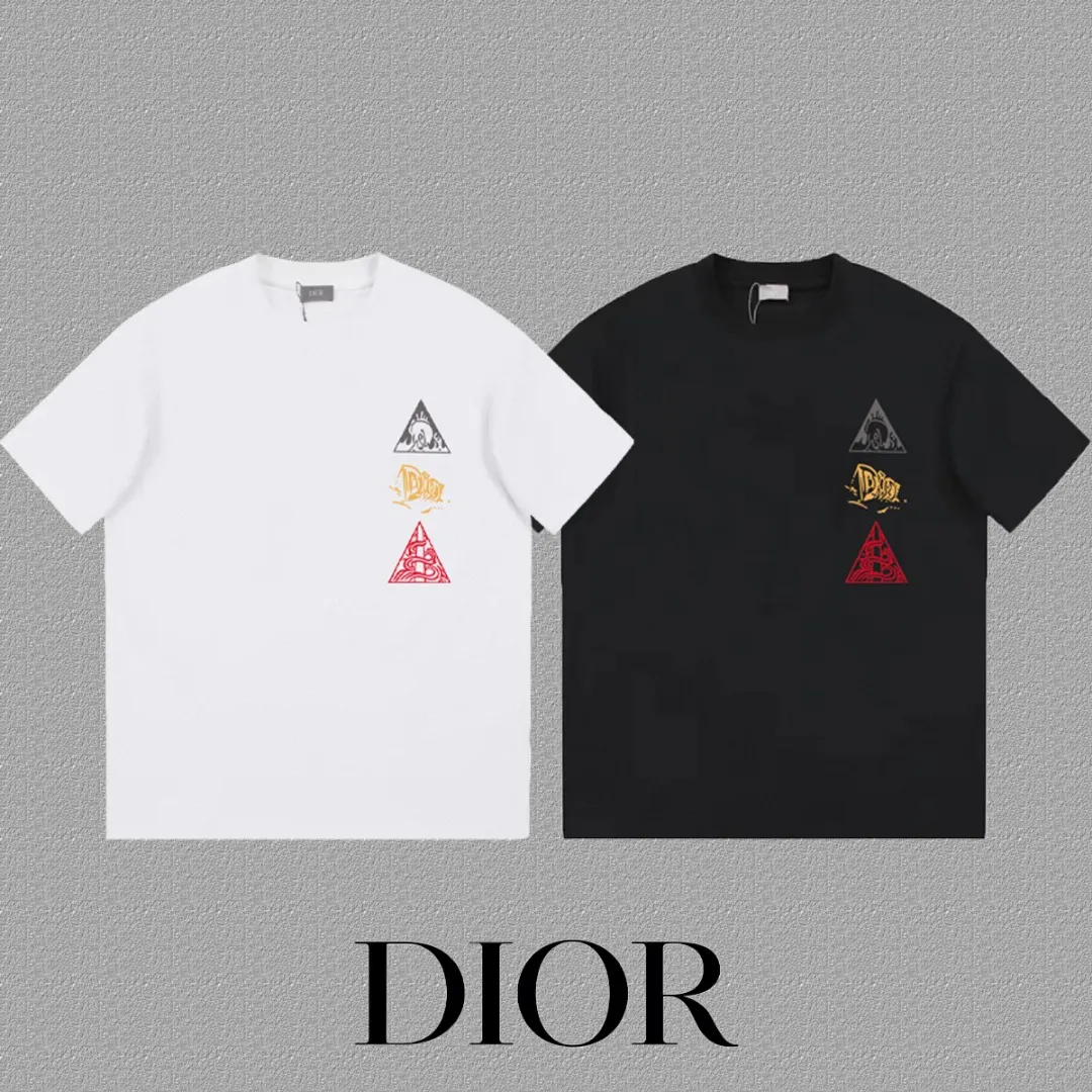 Dior 白色手写字母短袖T恤 休闲百搭款