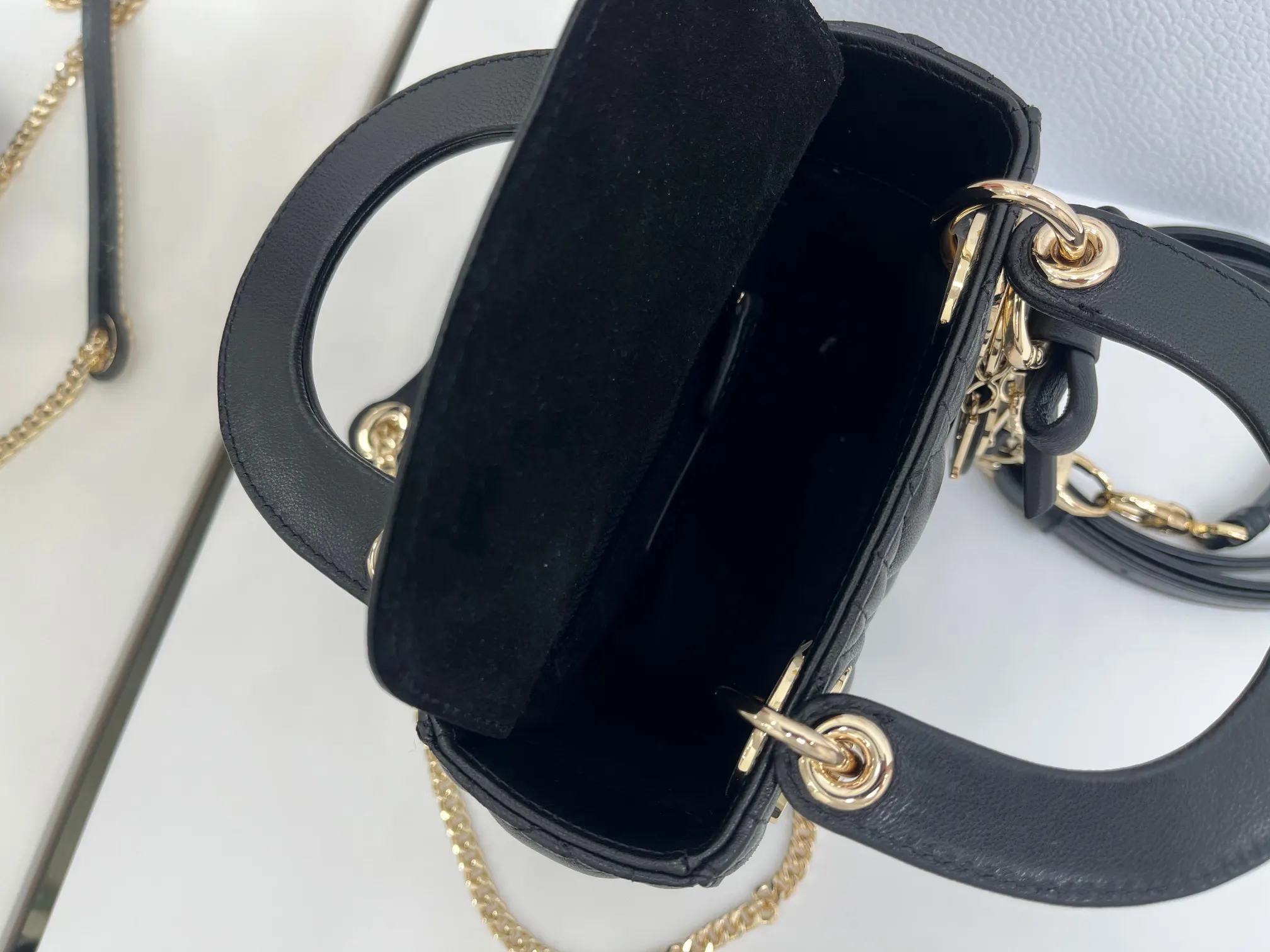 Dior Lady Dior Lady Chain Bag Handheld Crossbody