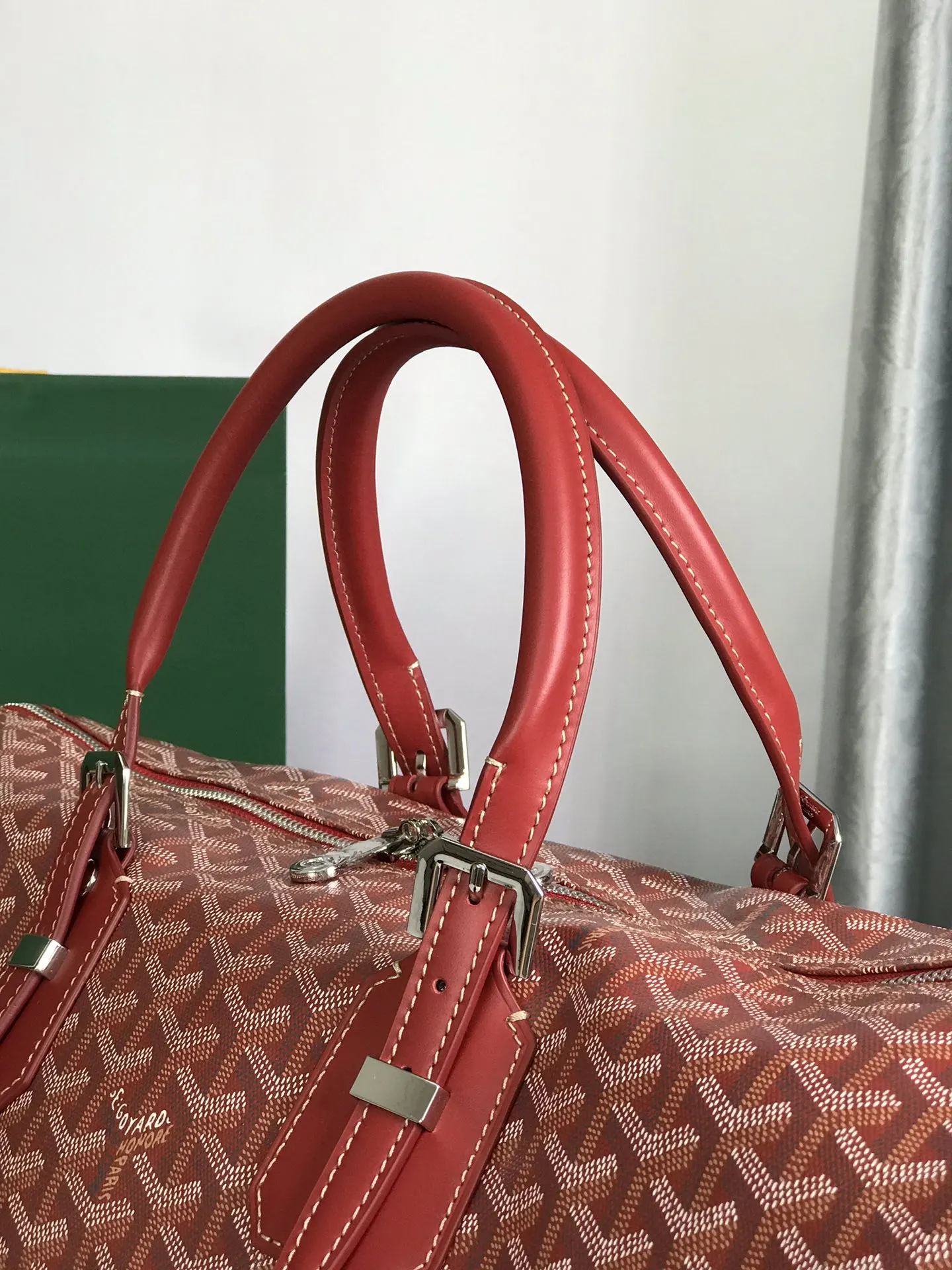 Goyard 深蓝 酒红 小牛皮 旅行包 大容量旅行款