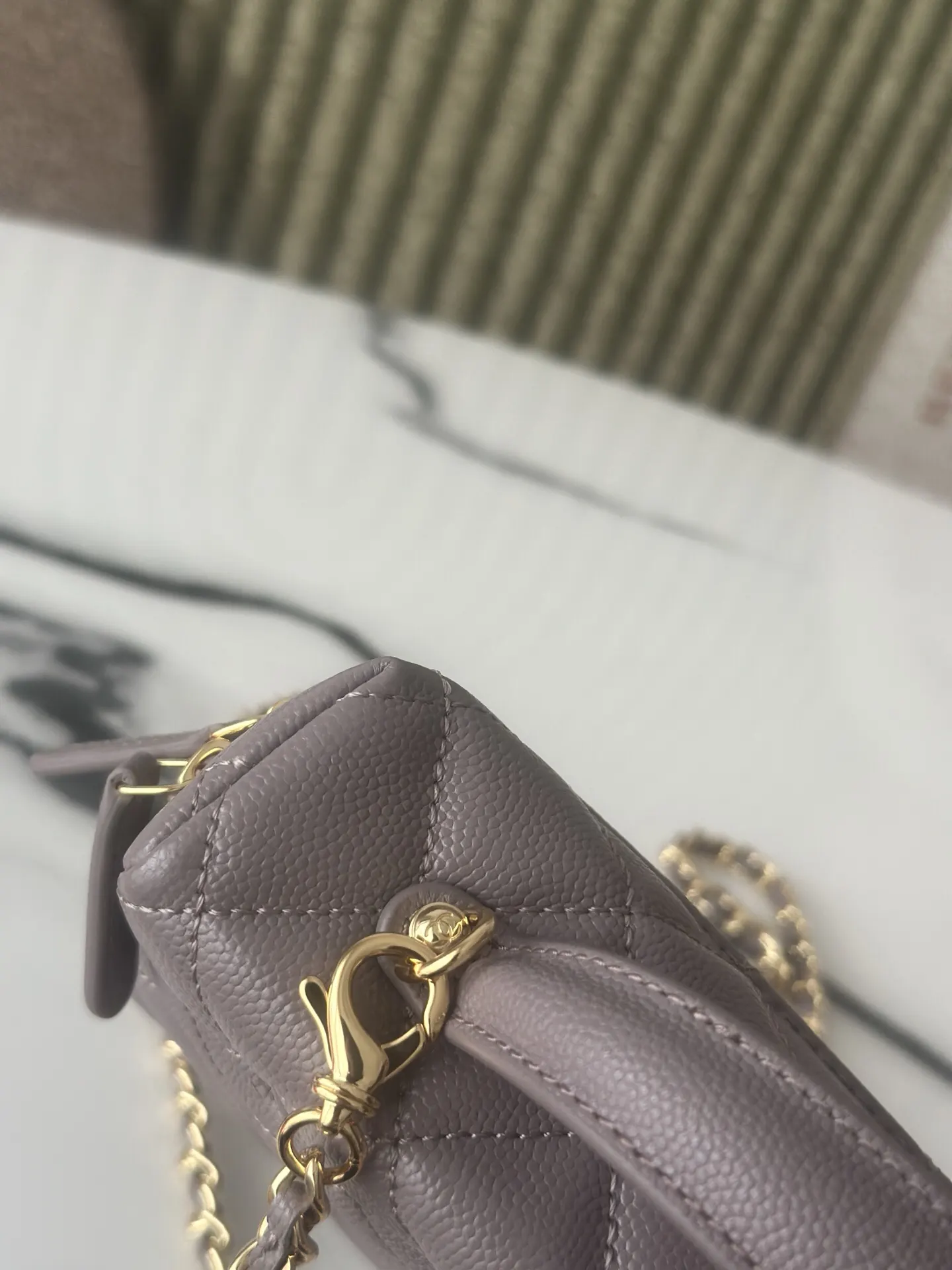 Gold Chain Bag Classic Leather