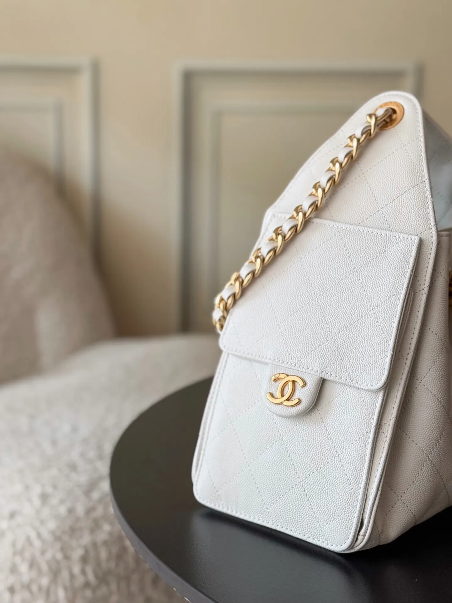 CHANEL Hobo 牛皮 腋下包 复古腋下背款