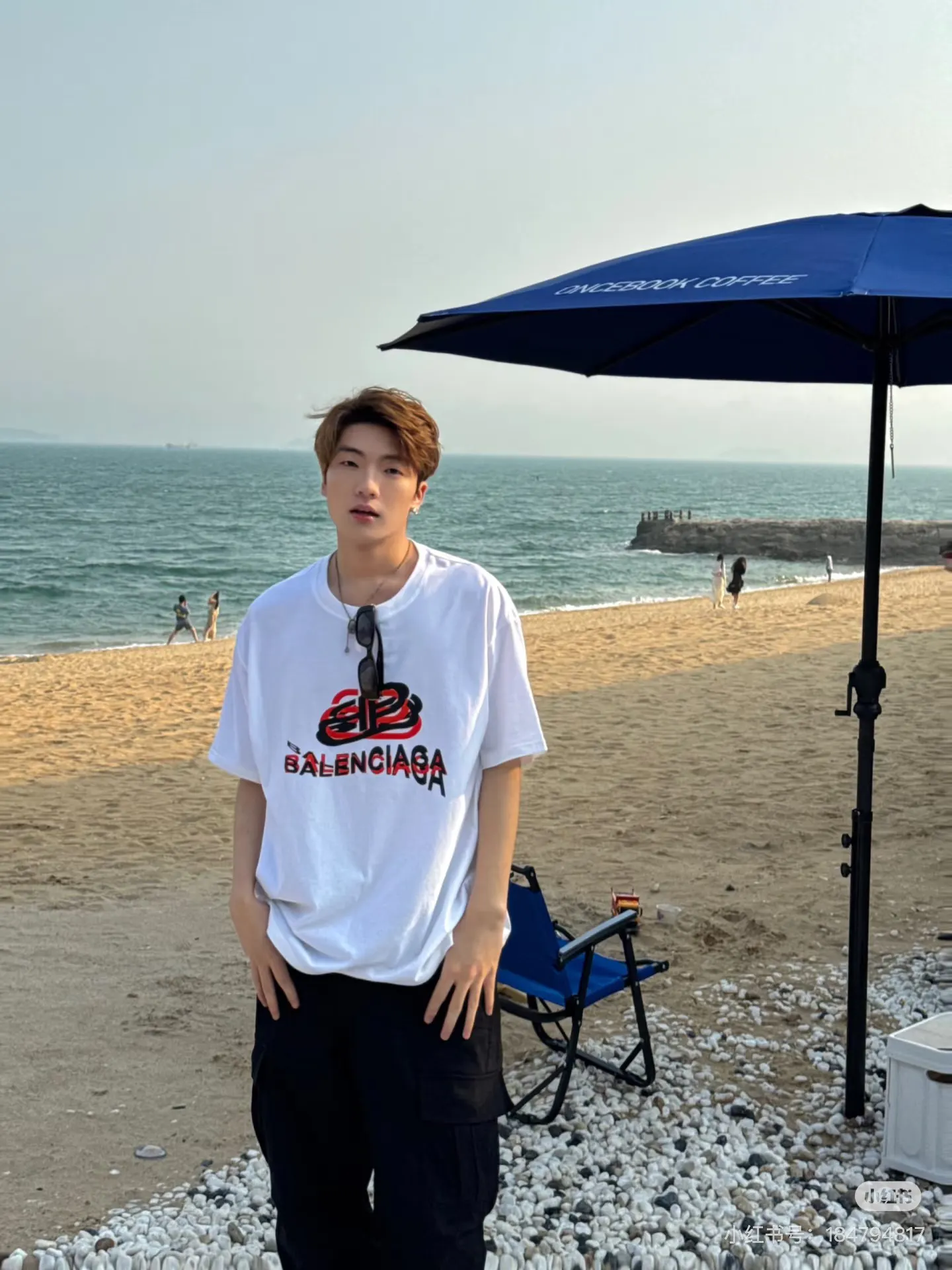 Balenciaga Bb Layered Logo Graphic Crew Neck T-Shirt In Black