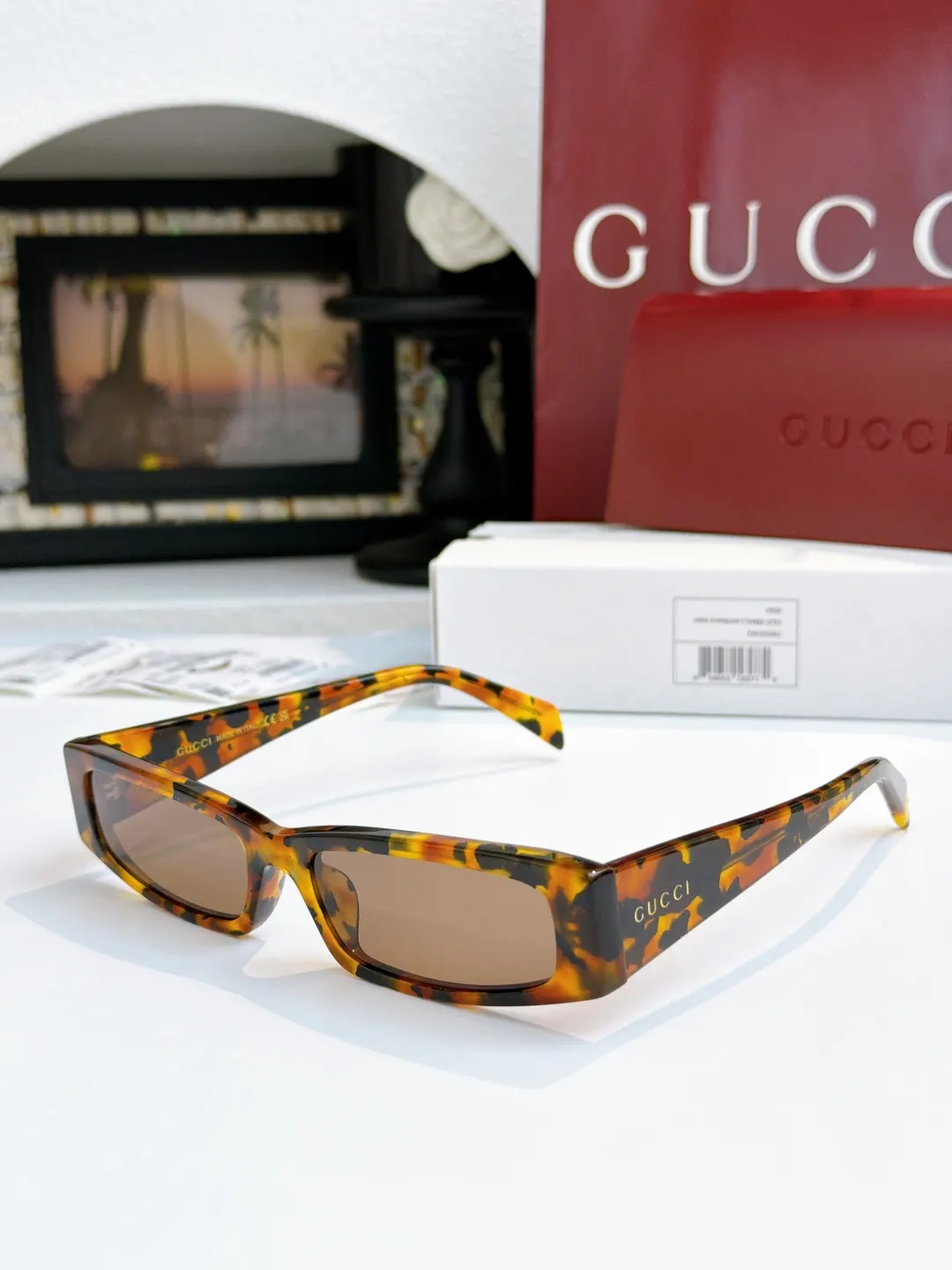 Gucci Rectangular Sunglasses Black