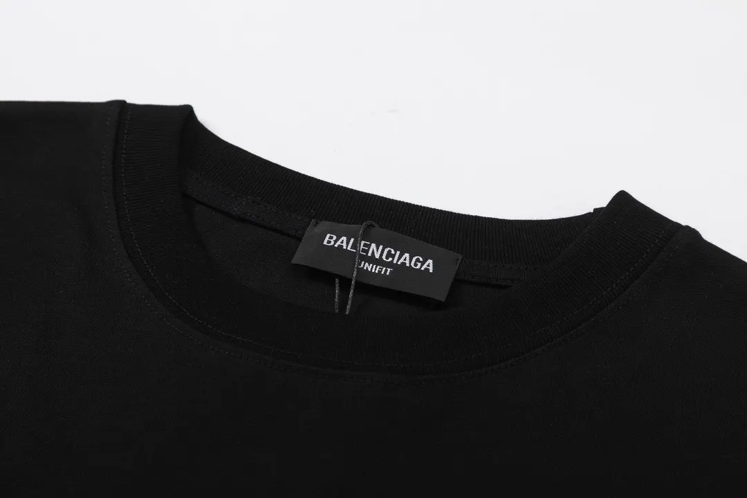 Balenciaga 黑色 短袖T恤 宽松休闲