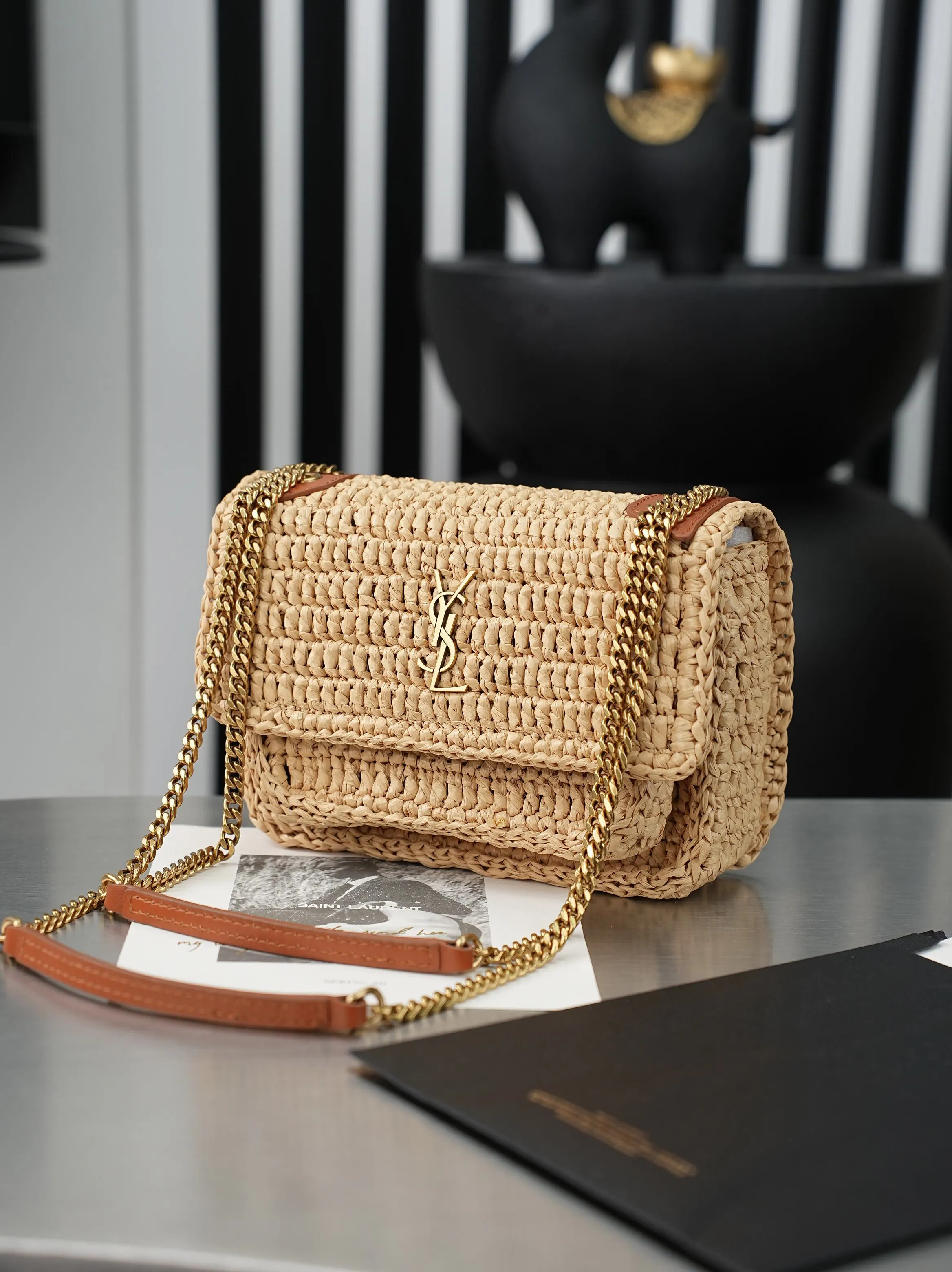 Brown Chain Bag Leather