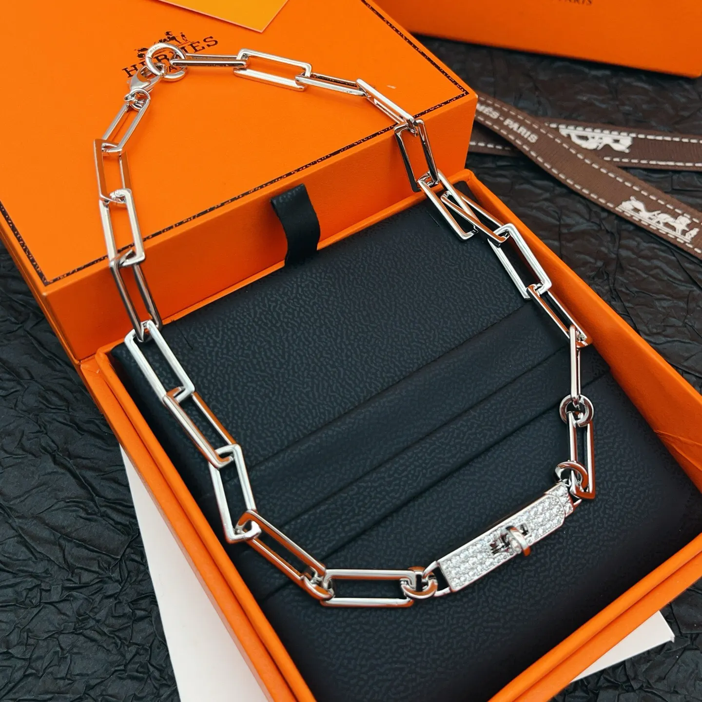 Hermès 银色 首饰 精致配饰 项链
