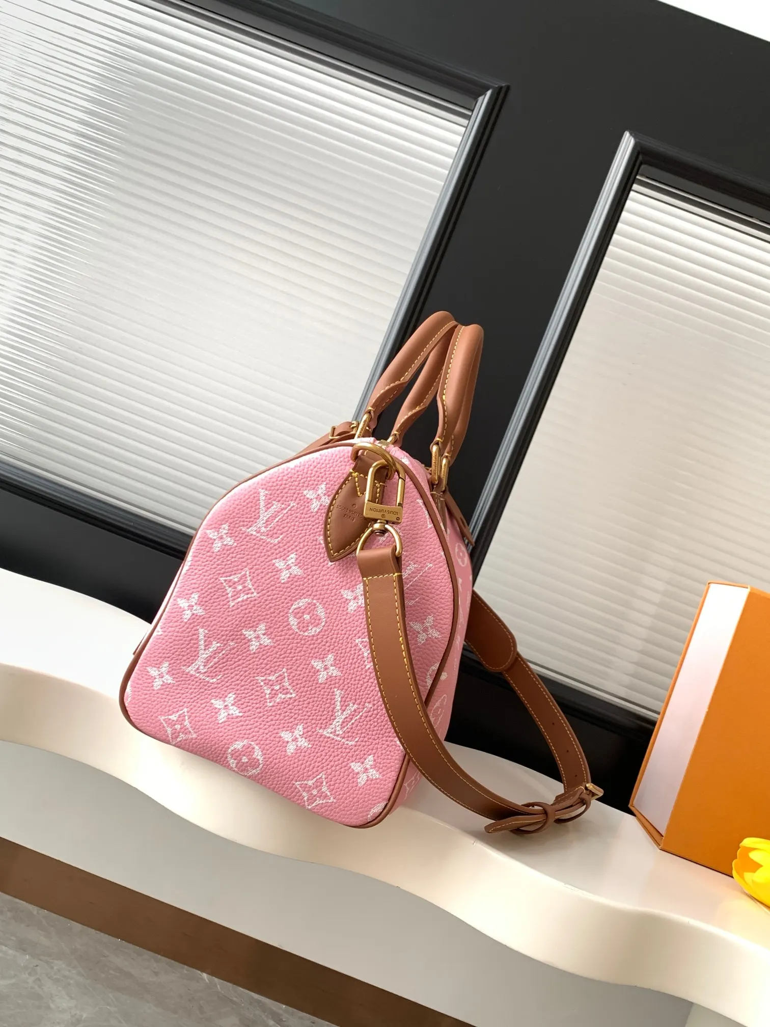 LV 粉色压纹Speedy手袋 迷你款｜ORBUYBAG 岚奢包高端时尚精品
