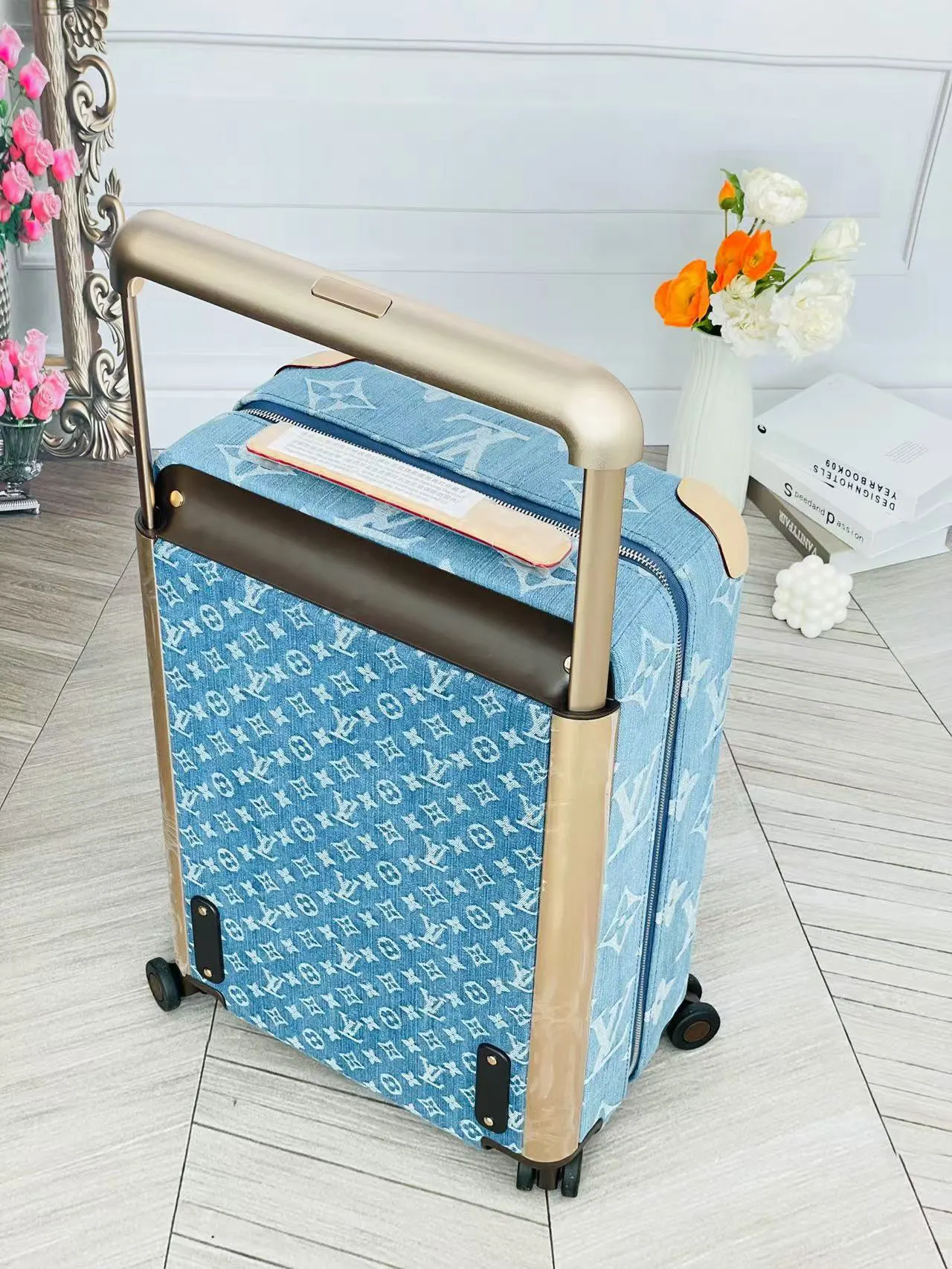 LV 老花 帆布 行李箱 旅行拉杆款 輕便出行款