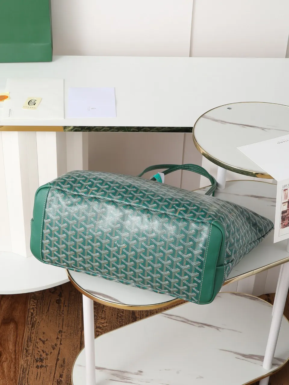 Goyard Green Tote Bag