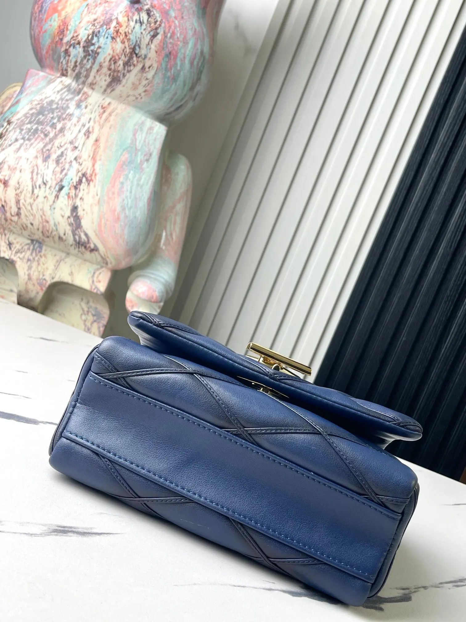 LV 深藍 羊皮 行李箱 旅行拉杆款 輕便出行款