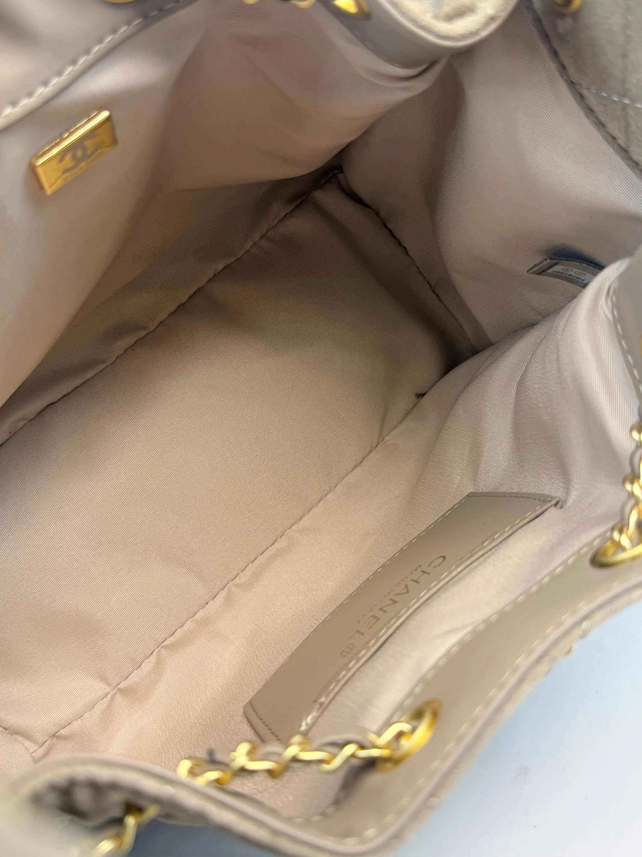 CHANEL Hobo 灰色 牛皮 腋下包 復古腋下背款