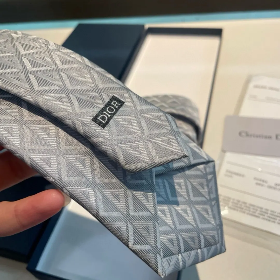 Dior Geometric Pattern Tie Gift Box
