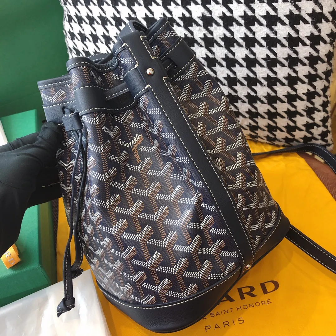 Goyard 老花 蓝色 帆布 水桶包 休闲水桶款