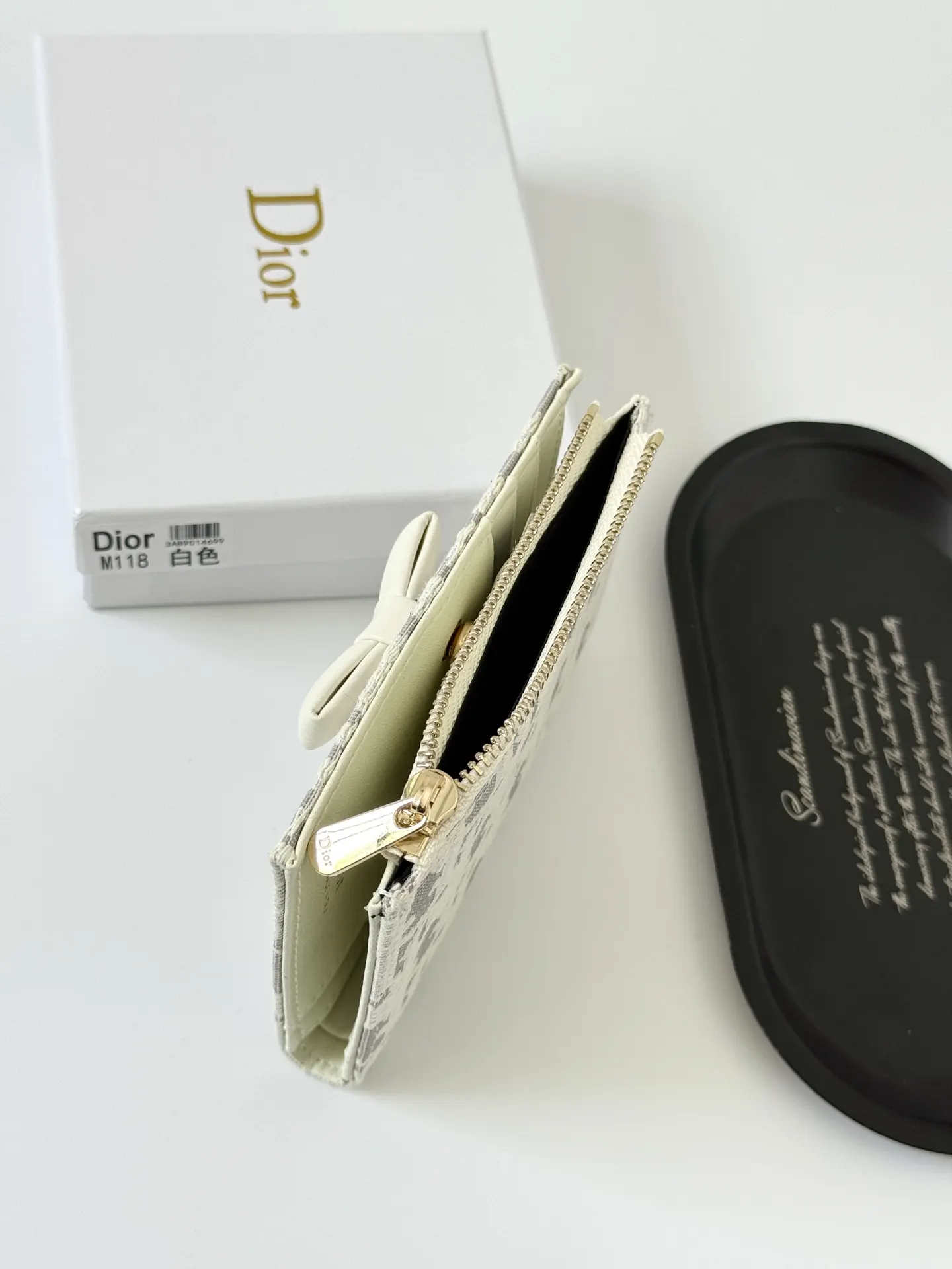 Dior 白色 皮革 钱包