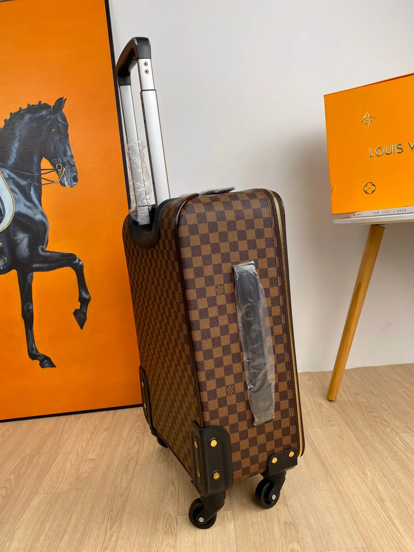 Louis Vuitton Black Monogram Suitcase Travel Lightweight Canvas