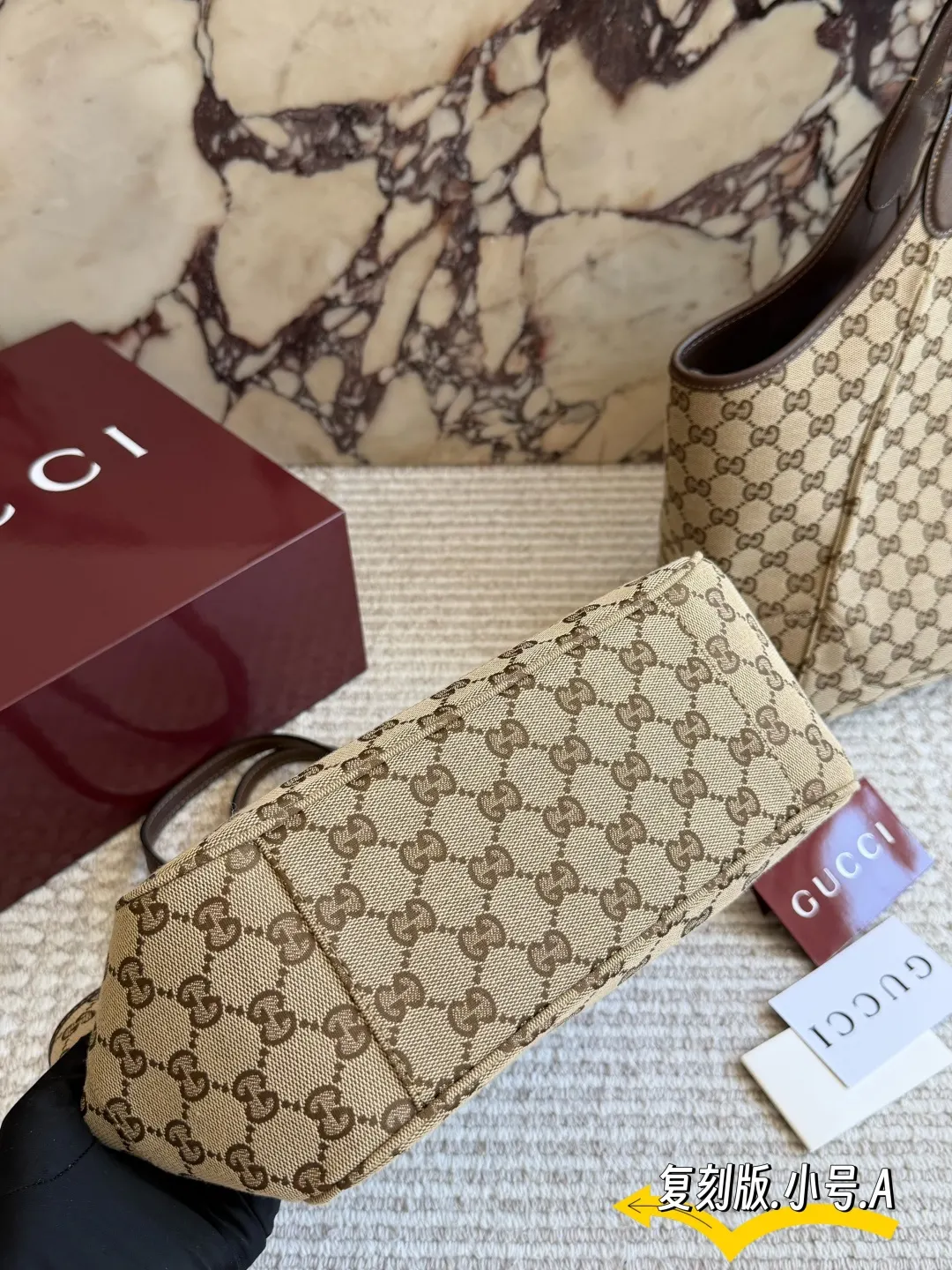 Gucci Jackie 1961 Monogram Caramel Leather Underarm Bag Shoulder and Crossbody Wear Image 8 Gucci Jackie 1961 Monogram Caramel Leather Underarm Bag Shoulder and Crossbody Wear Image 8