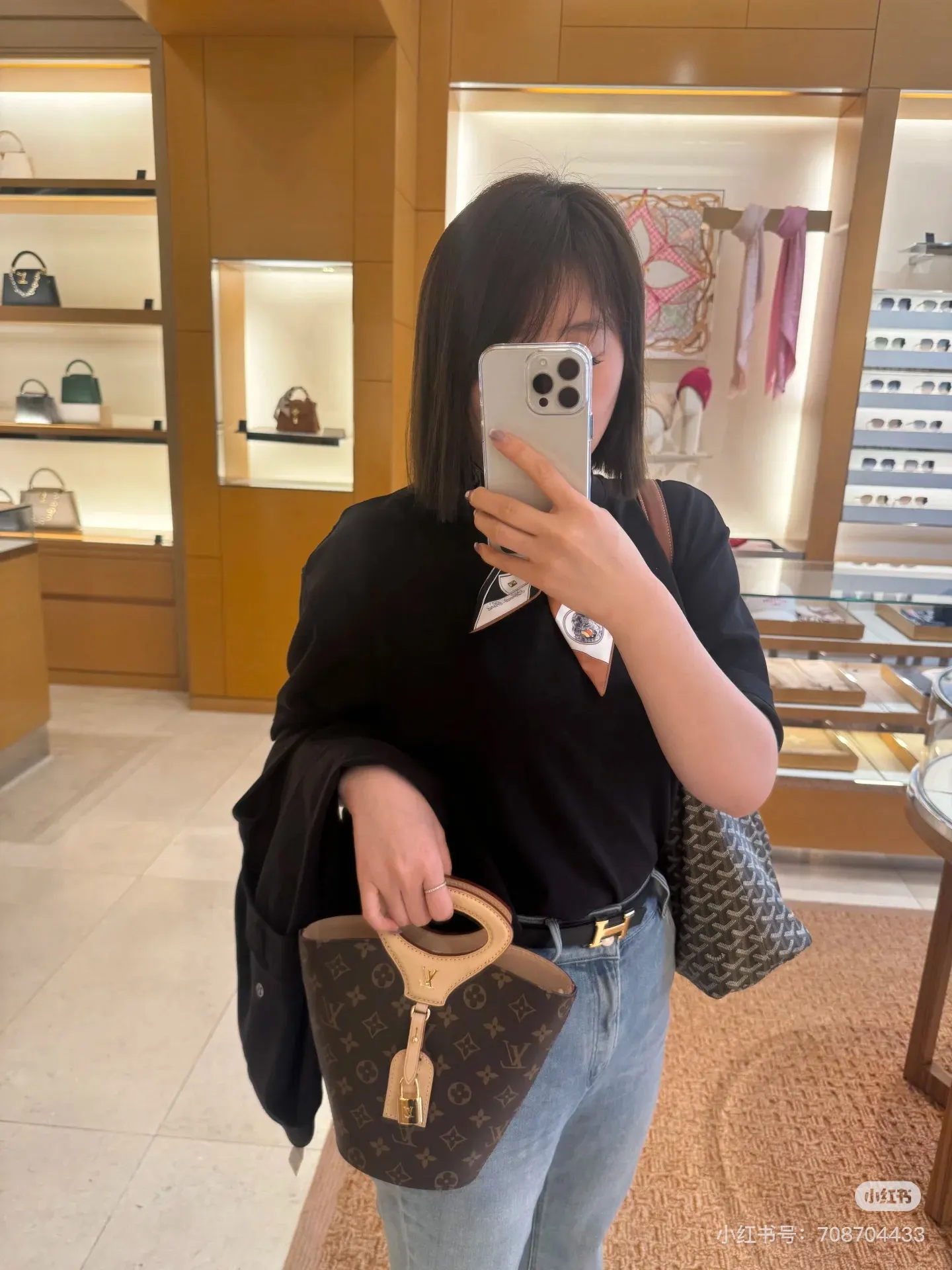 LV 老花 帆布 RIVAGE BB 手袋 水桶包 休闲水桶款