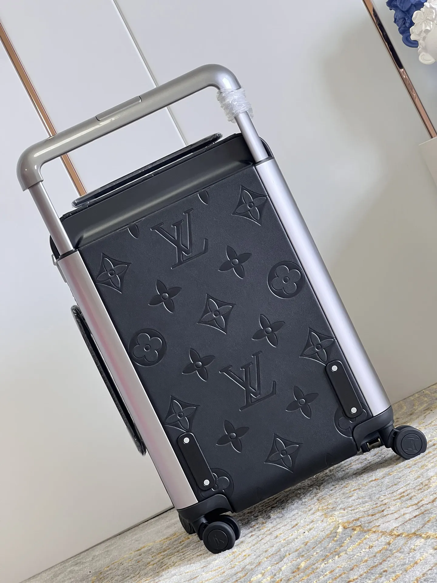 LV 黑色 帆布 行李箱 旅行拉杆款 輕便出行款