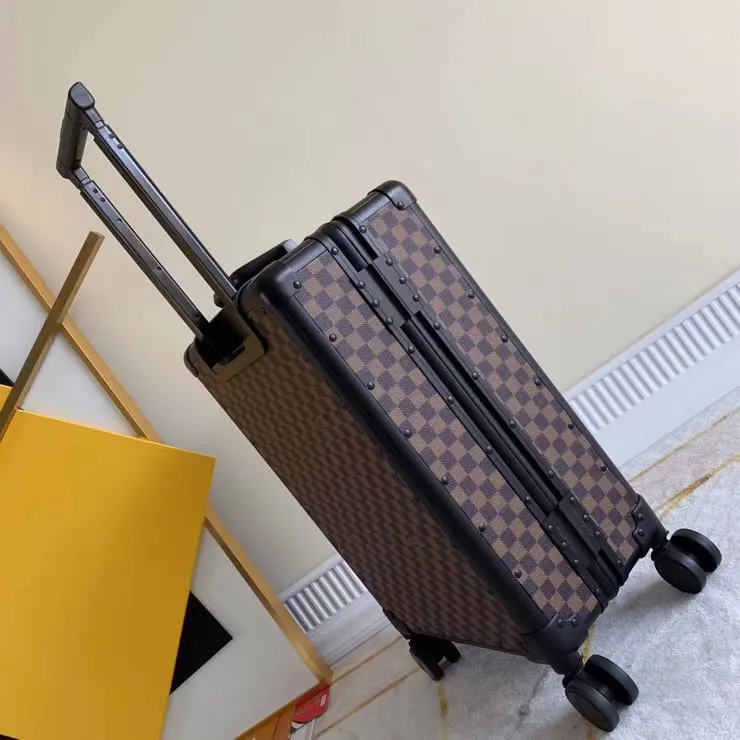 黑色 老花 v驴牌行李箱 拉杆箱 時尚新宠 復古 旅行拉杆款 輕便出行款