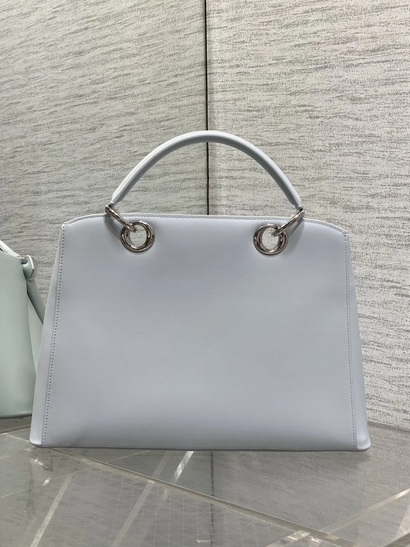 Dior Lady Dior 灰色手提斜挎包 格纹款