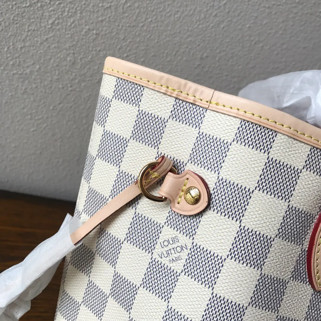 LV Neverfull 金色 牛皮 手拿包 精致手拿款