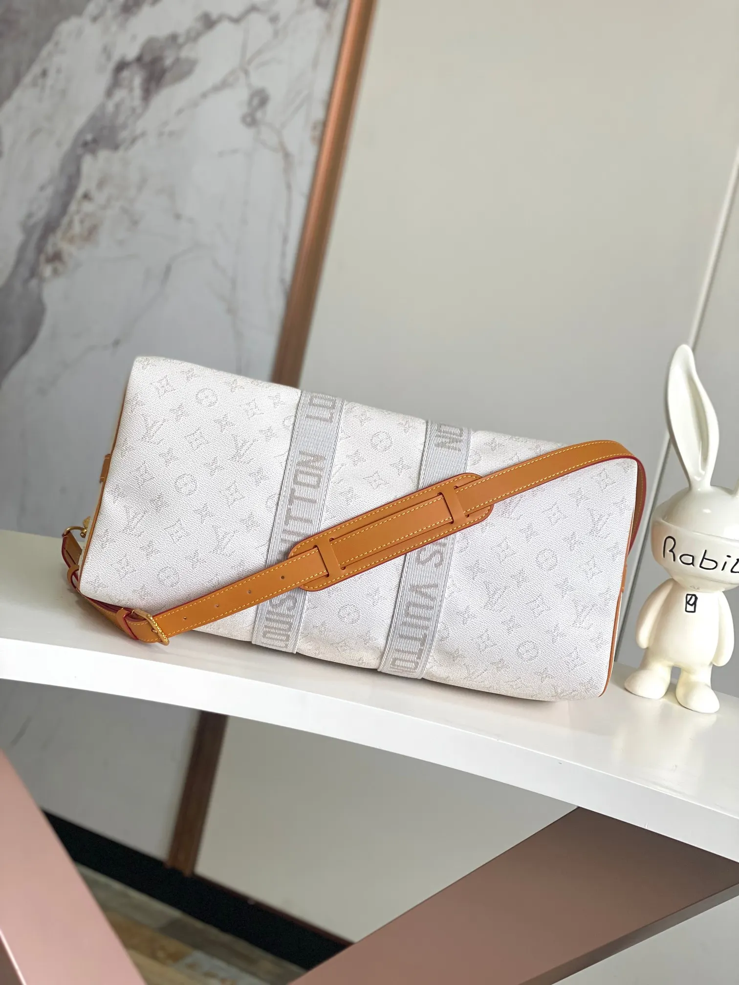 Keepall 白色 牛皮 旅行袋 大容量旅行款