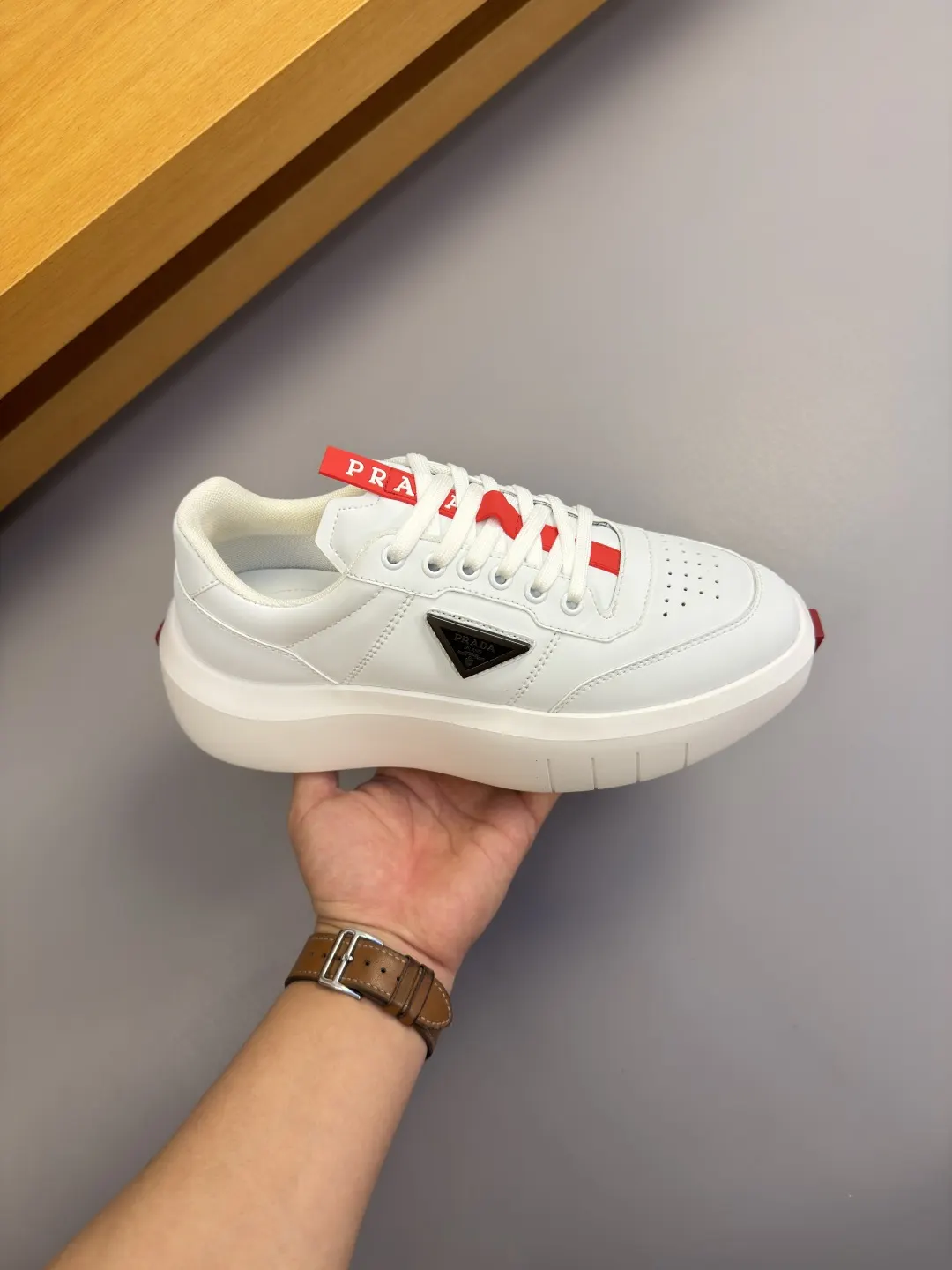 Prada 牛皮 真丝 帆布 运动鞋 休闲运动