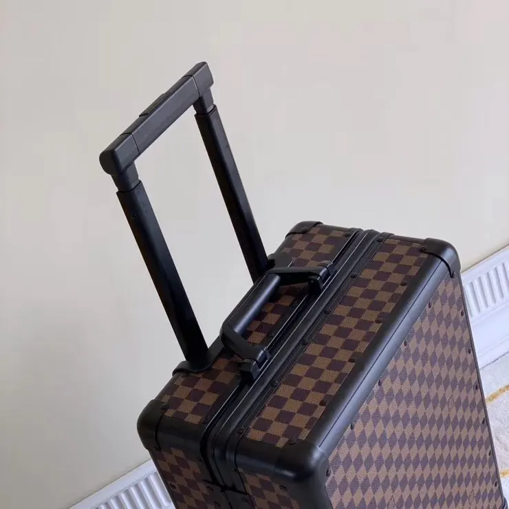 黑色 老花 v驴牌行李箱 拉杆箱 時尚新宠 復古 旅行拉杆款 輕便出行款