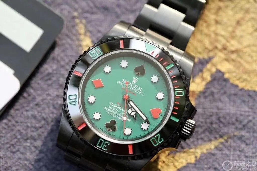 Rolex 綠色 劳力士潜航者特别定制版 all in劲酷登 手錶 經典腕表款