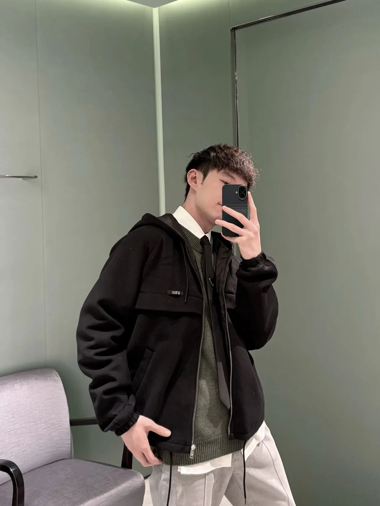 Prada 黑色 羊毛 夾克