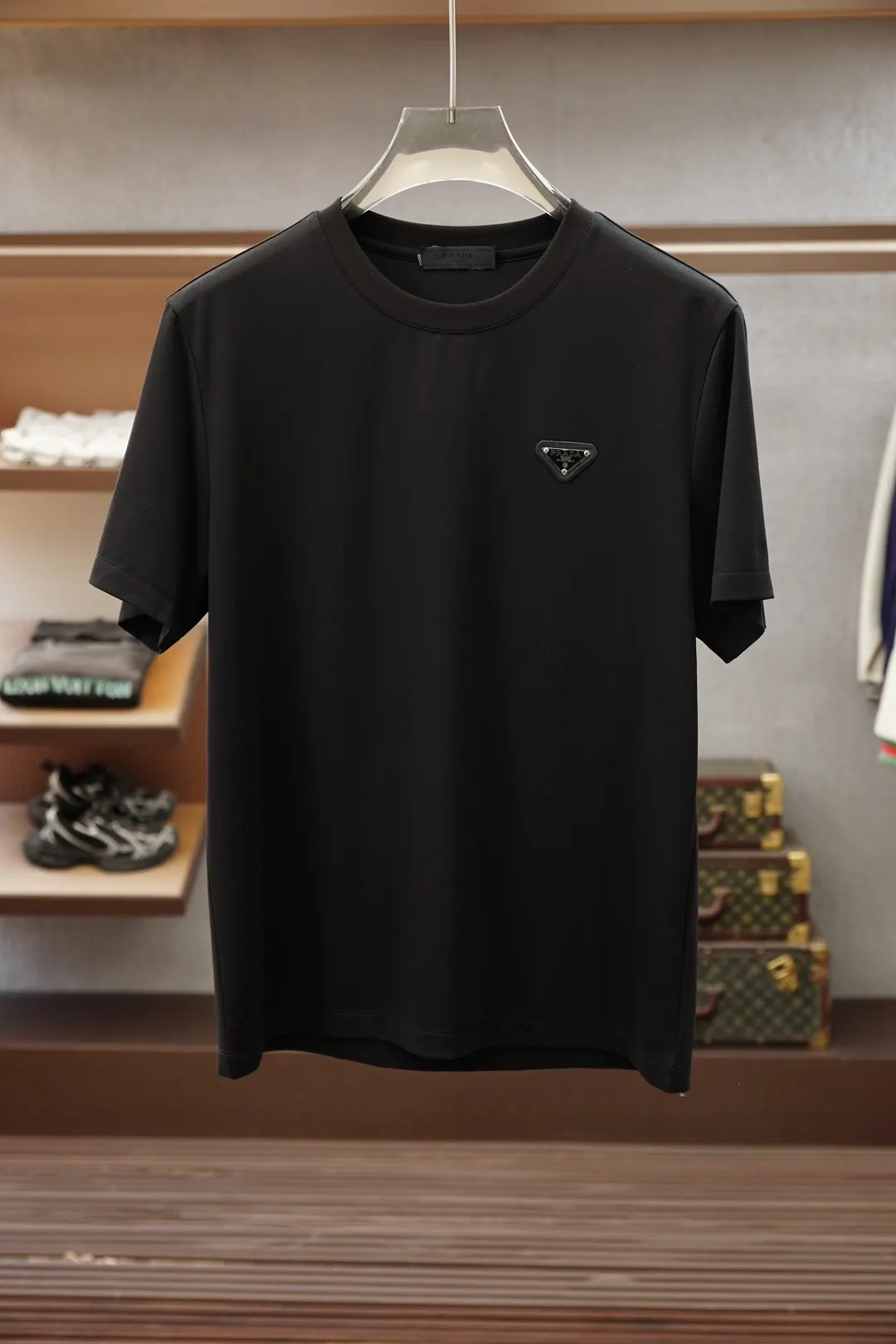 PRADA 印花 Logo 短袖T恤 休闲百搭款