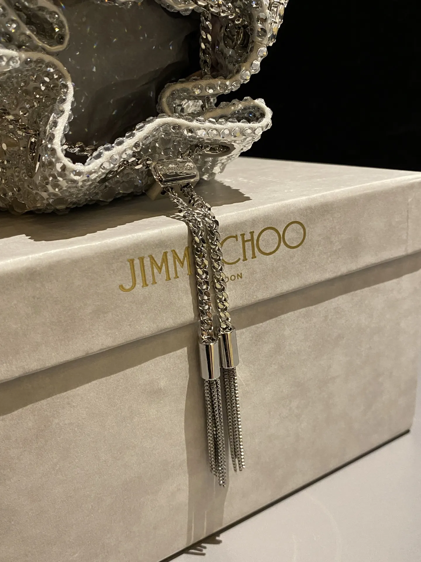 JIMMY CHOO BON BON系列标志款手提包 鏈條包 精致鏈條款
