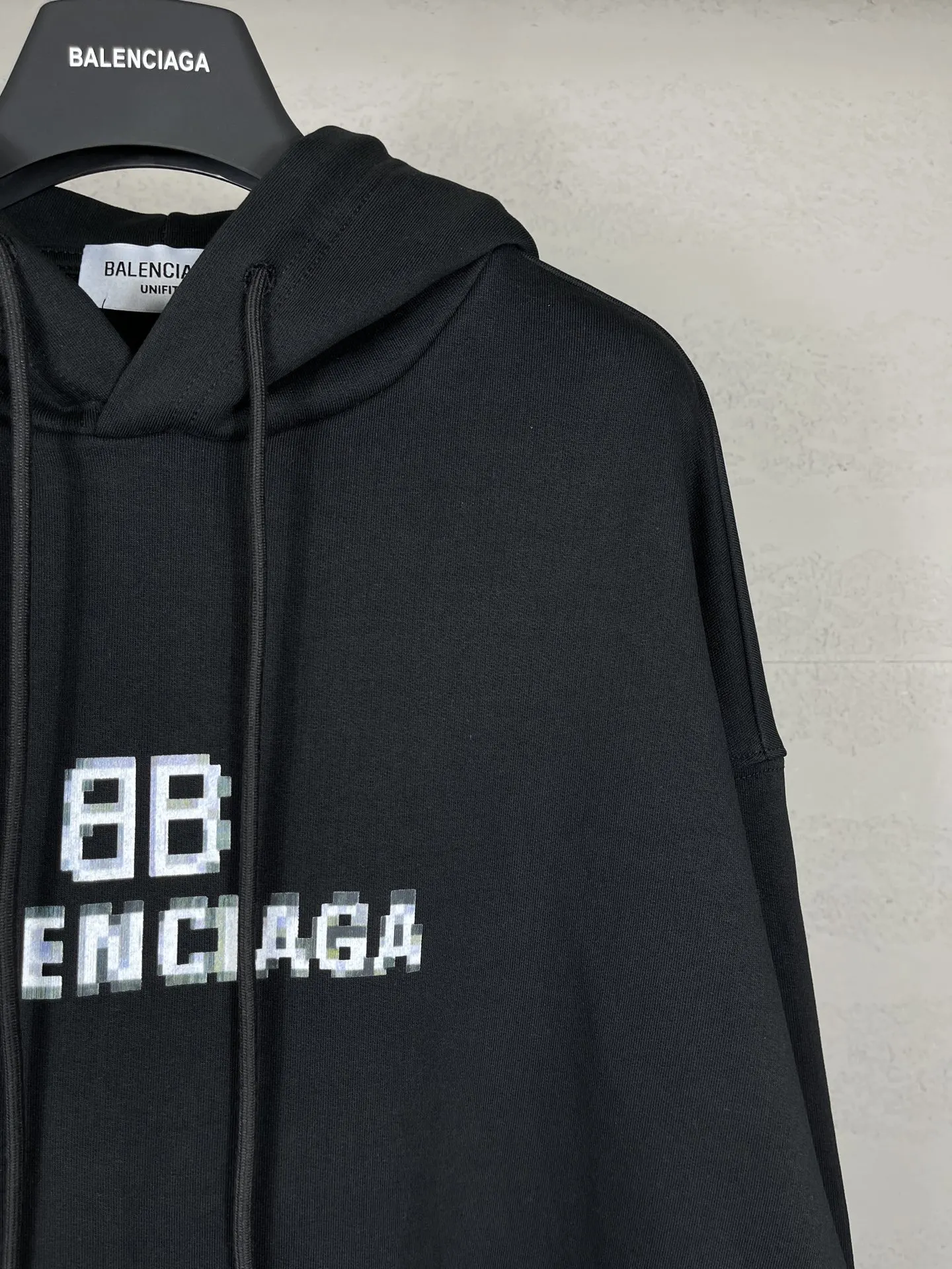 Balenciaga Logo Hoodie Sweatshirt Black