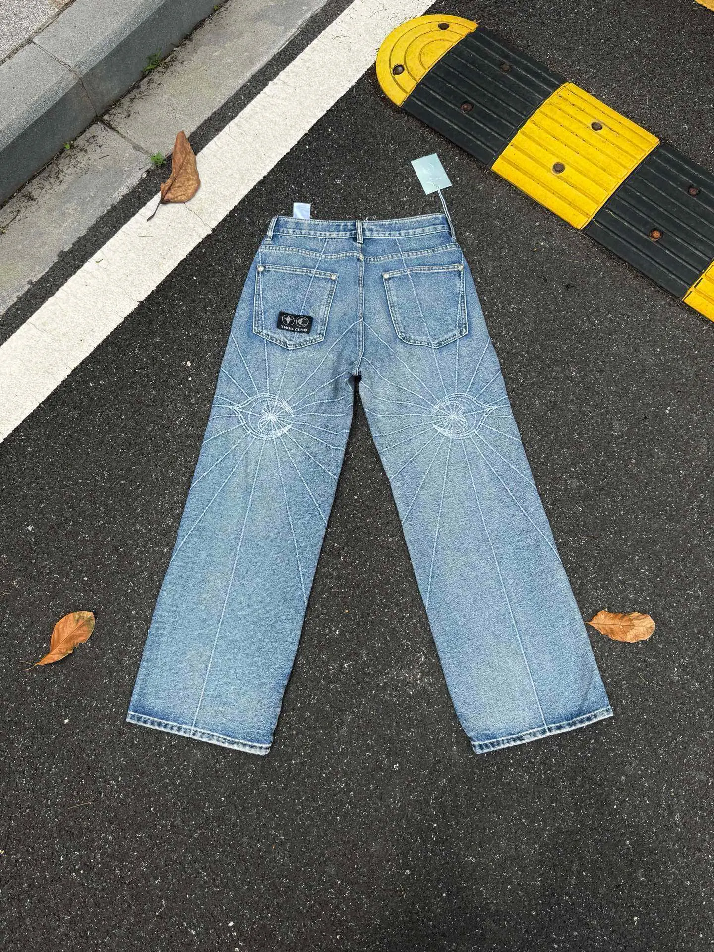 Chrome Hearts 24FW 蓝色 刺绣 水洗 长裤 宽松休闲款 款2