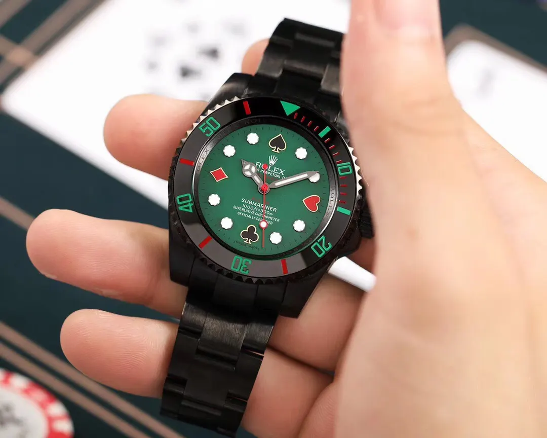 Rolex 綠色 劳力士潜航者特别定制版 all in劲酷登 手錶 經典腕表款