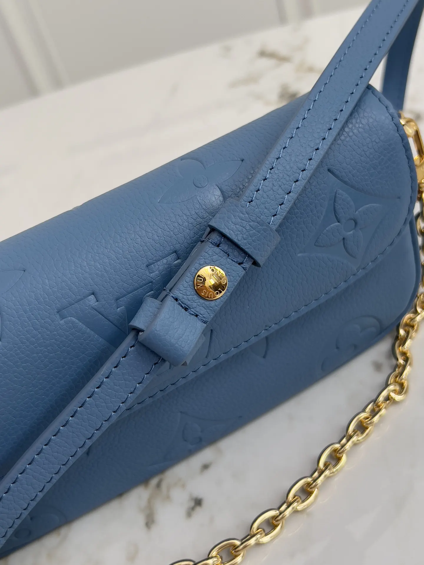 Louis Vuitton 蓝色 Monogram 链条包