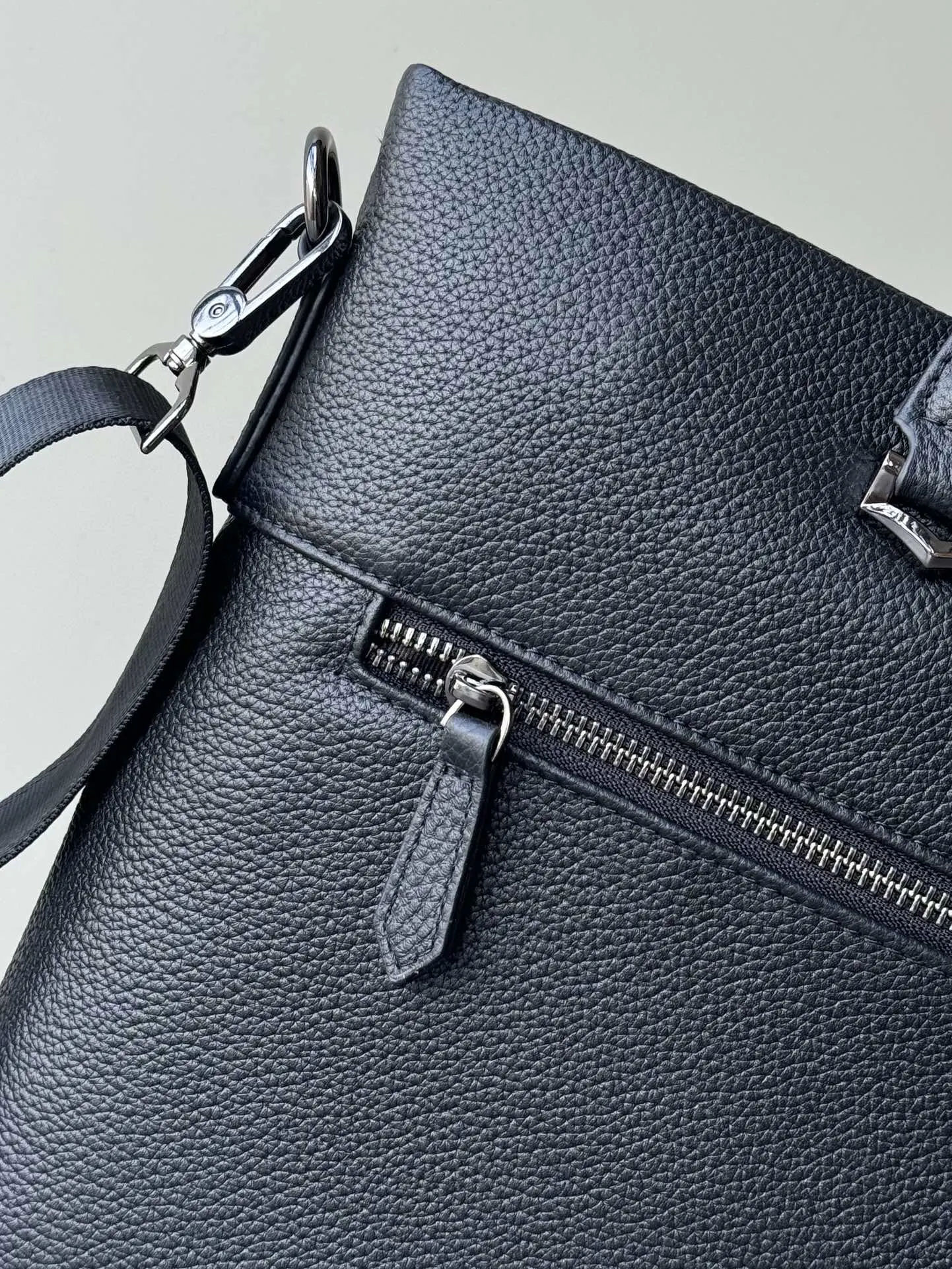 Prada Black Briefcase Business Commuter Leather