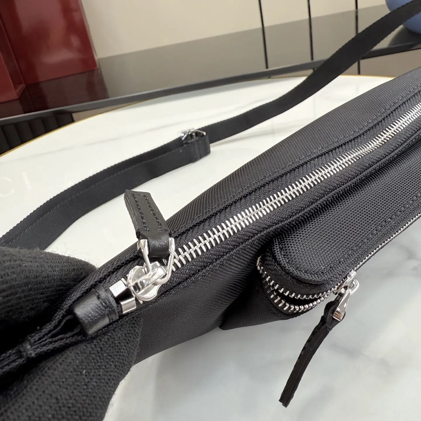 Black Belt Bag Casual Canvas