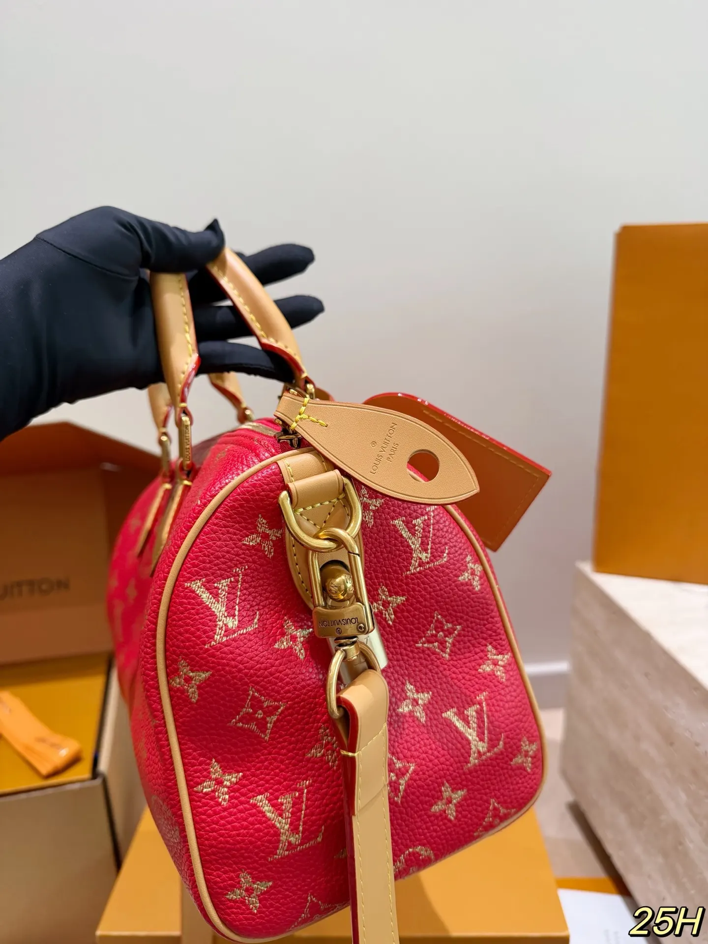 Louis Vuitton Speedy 红色 手提包 实拍款02