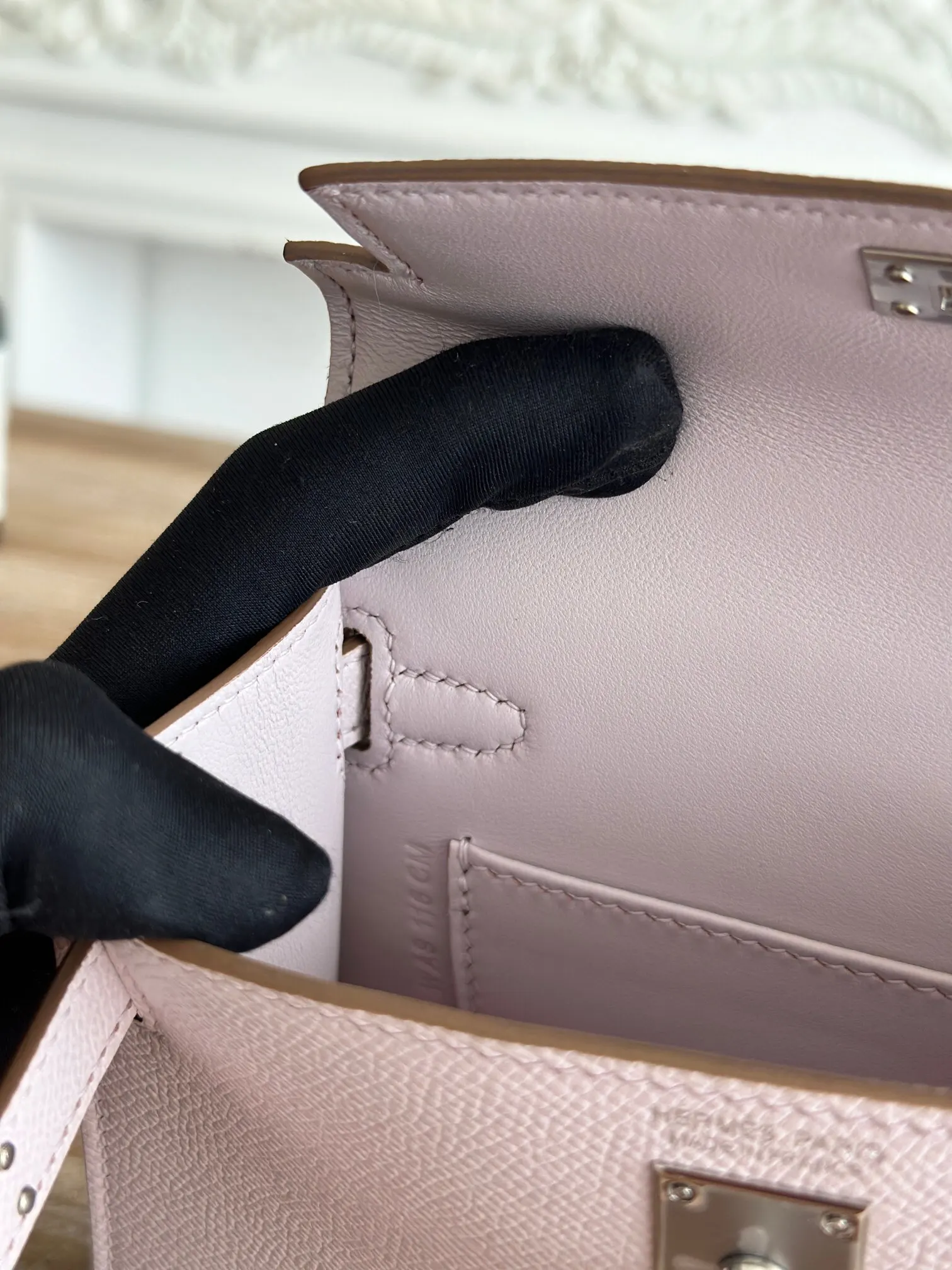 Hermès Kelly 梦幻粉紫 Epsom掌纹牛皮 斜挎包 19cm