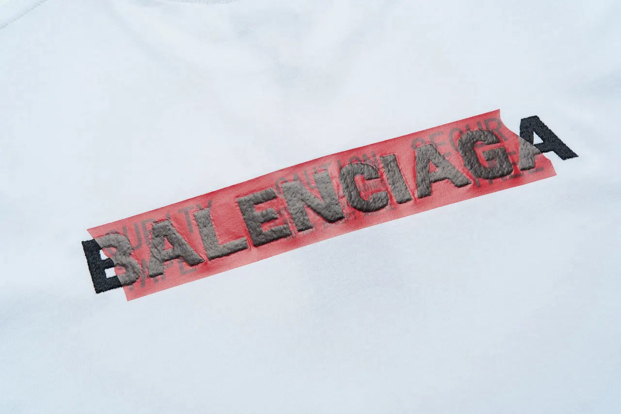 Balenciaga 白色 刺绣 短袖T恤